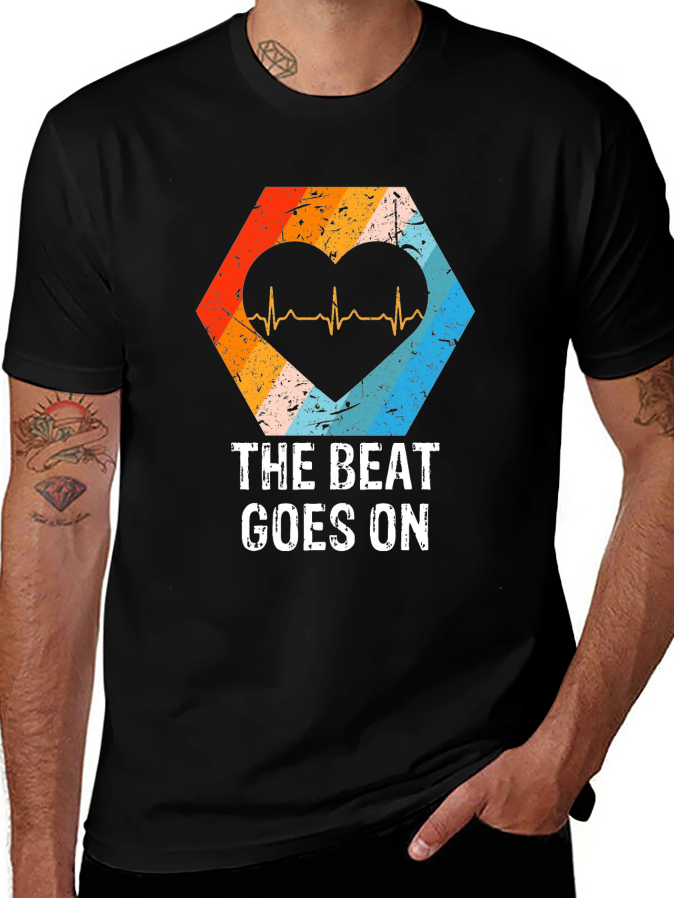 Variant 26 of The Beat Goes On Heartbeat T-Shirt