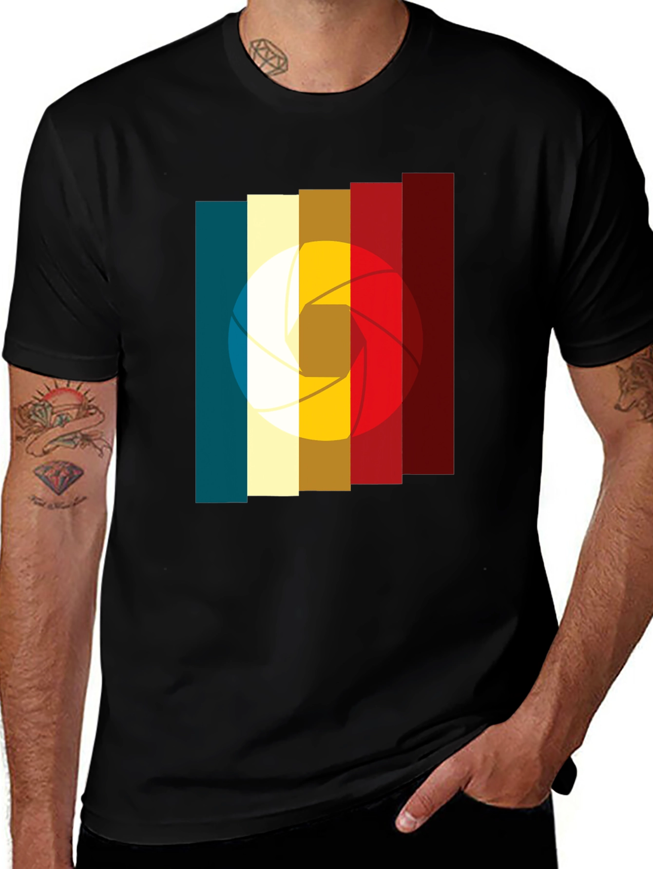 Variant 16 of Retro Camera Aperture Graphic T-Shirt