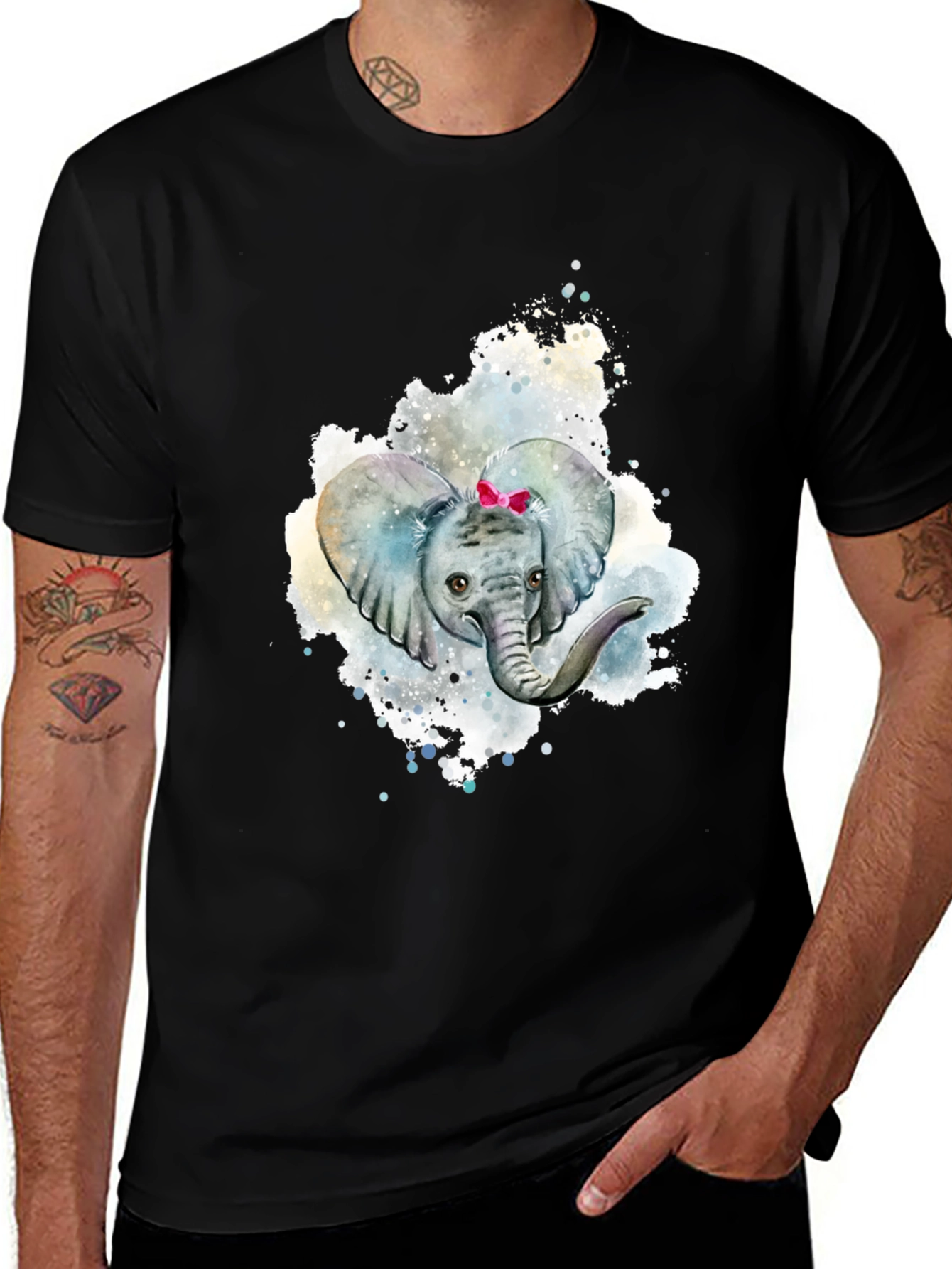 Variant 12 of Elephant Watercolor Graphic Tee