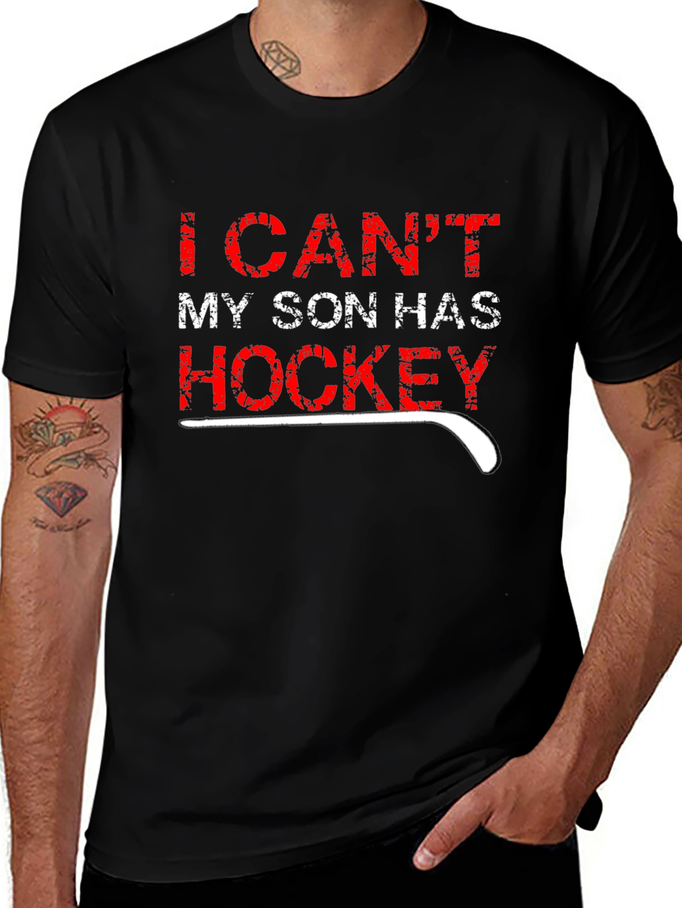 Variant 16 of I Can't My Son Has Hockey T-Shirt