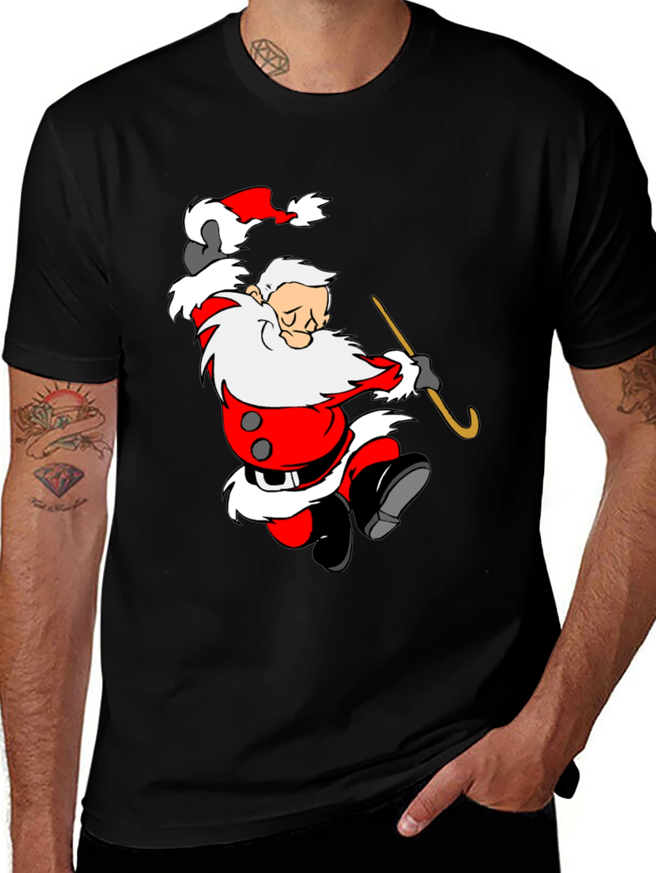 Variant 5 of Cartoon Santa Graphic T-Shirt