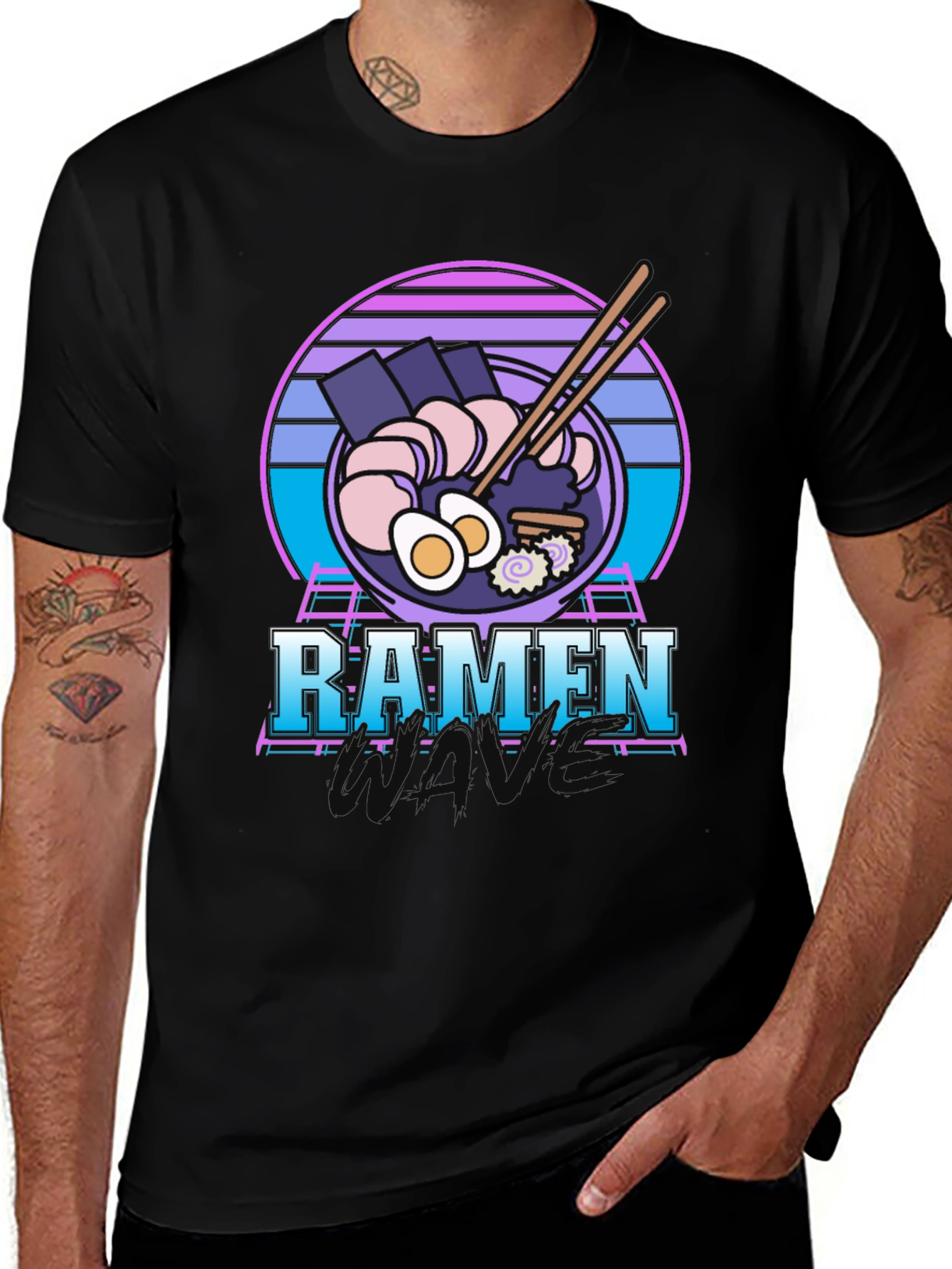 Variant 15 of Retro Ramen T-Shirt - 80's Vaporwave Style Tee