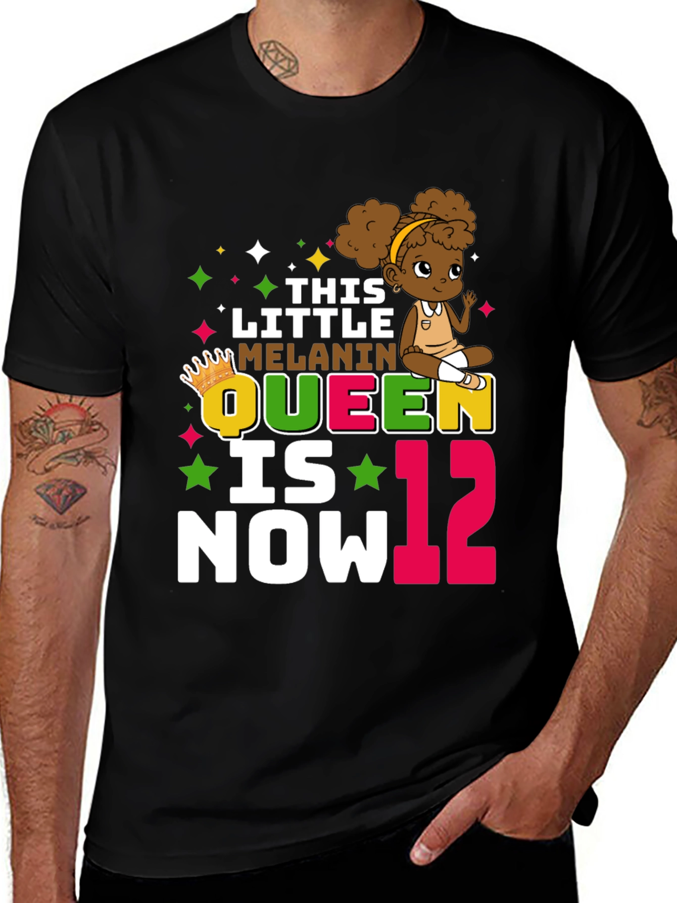 Variant 24 of Little Melanin Queen 12th Birthday T-Shirt