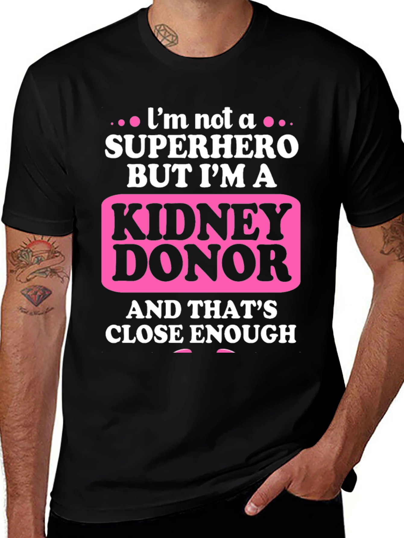 Variant 20 of Kidney Donor Superhero Graphic T-Shirt