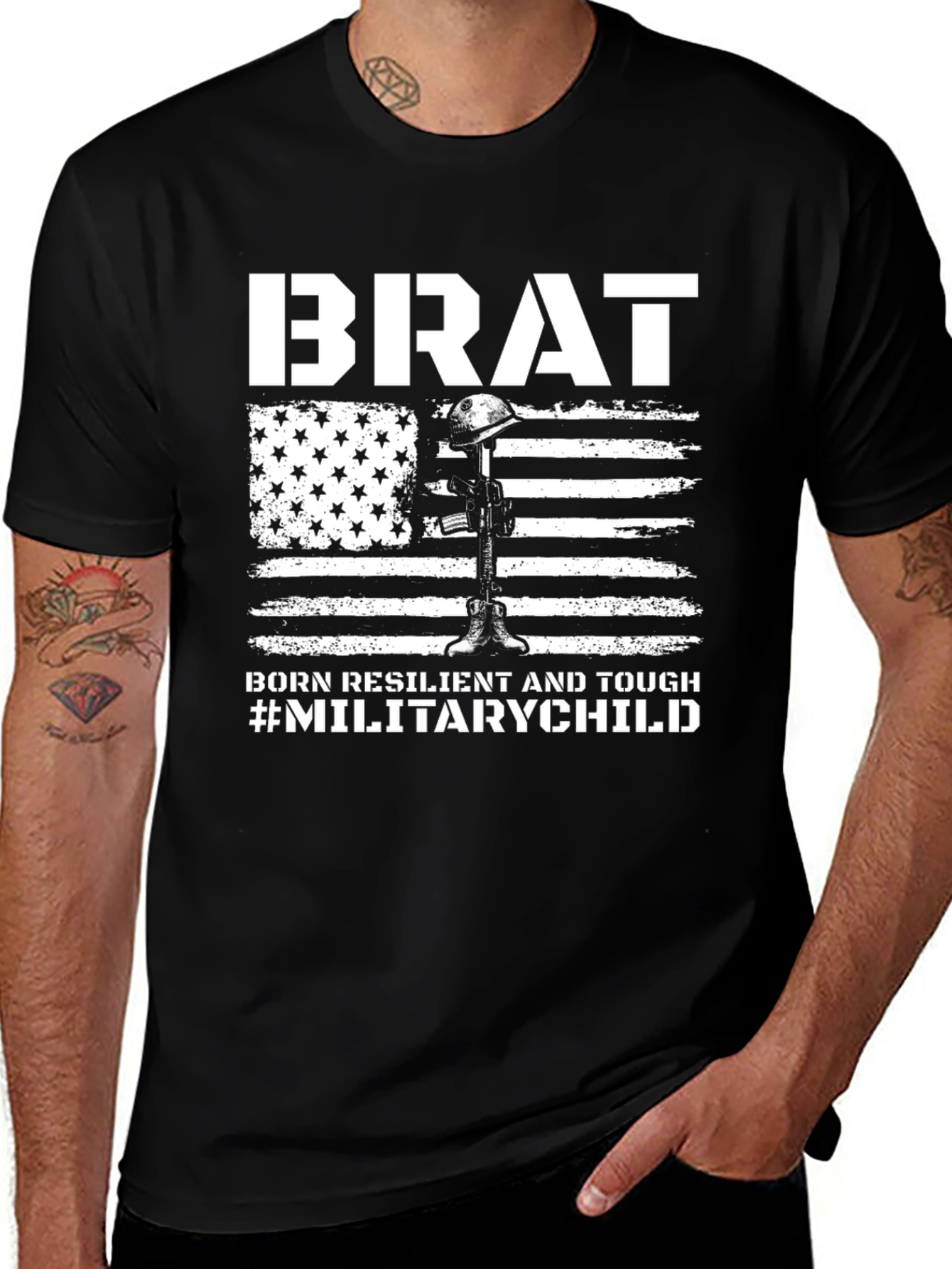 Military Brat T-Shirt - Born Resilient & Tough