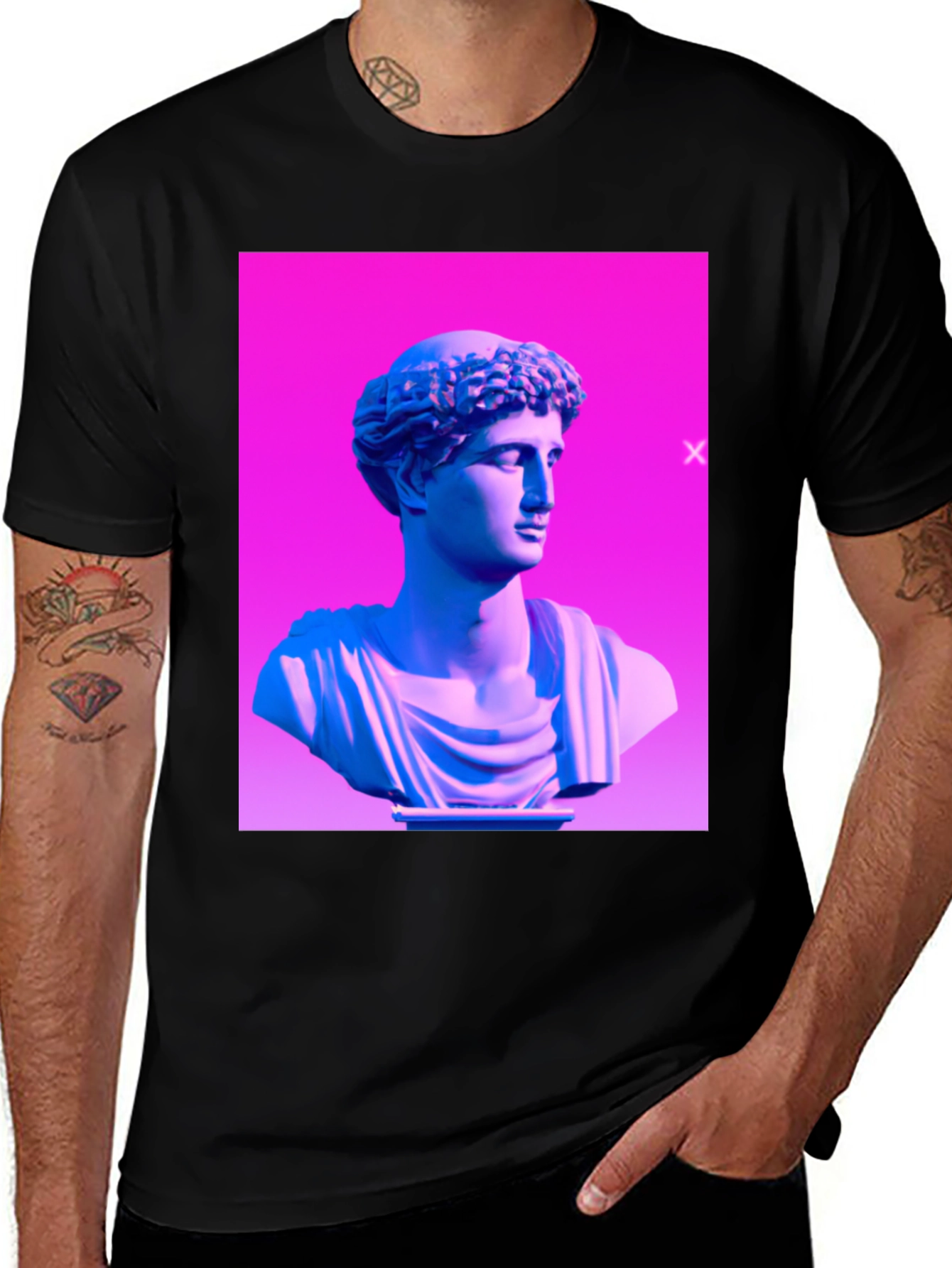 Variant 10 of Ancient Bust Graphic Tee - Modern Art T-Shirt