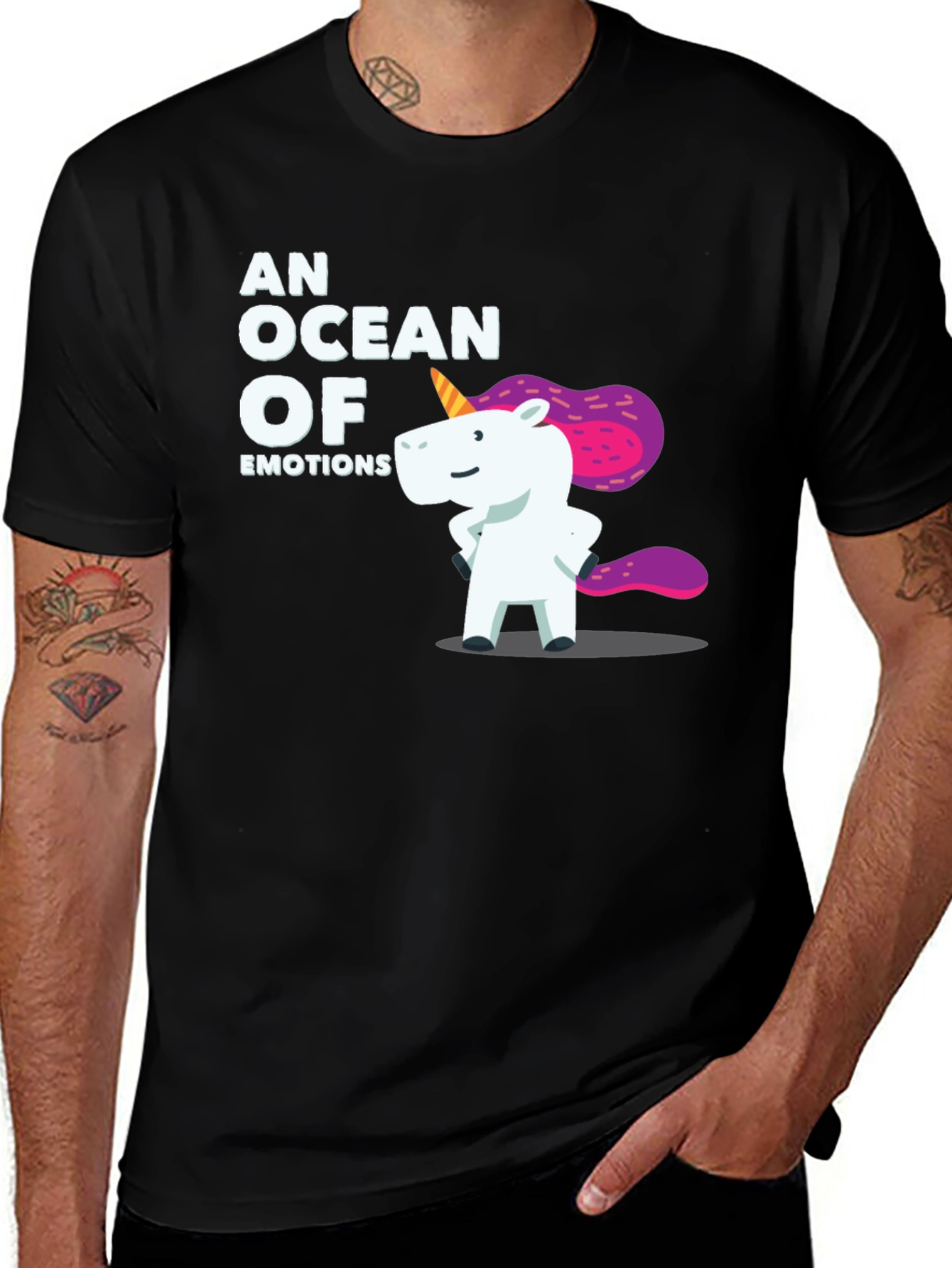 Variant 25 of Ocean of Emotions Unicorn Graphic Tee