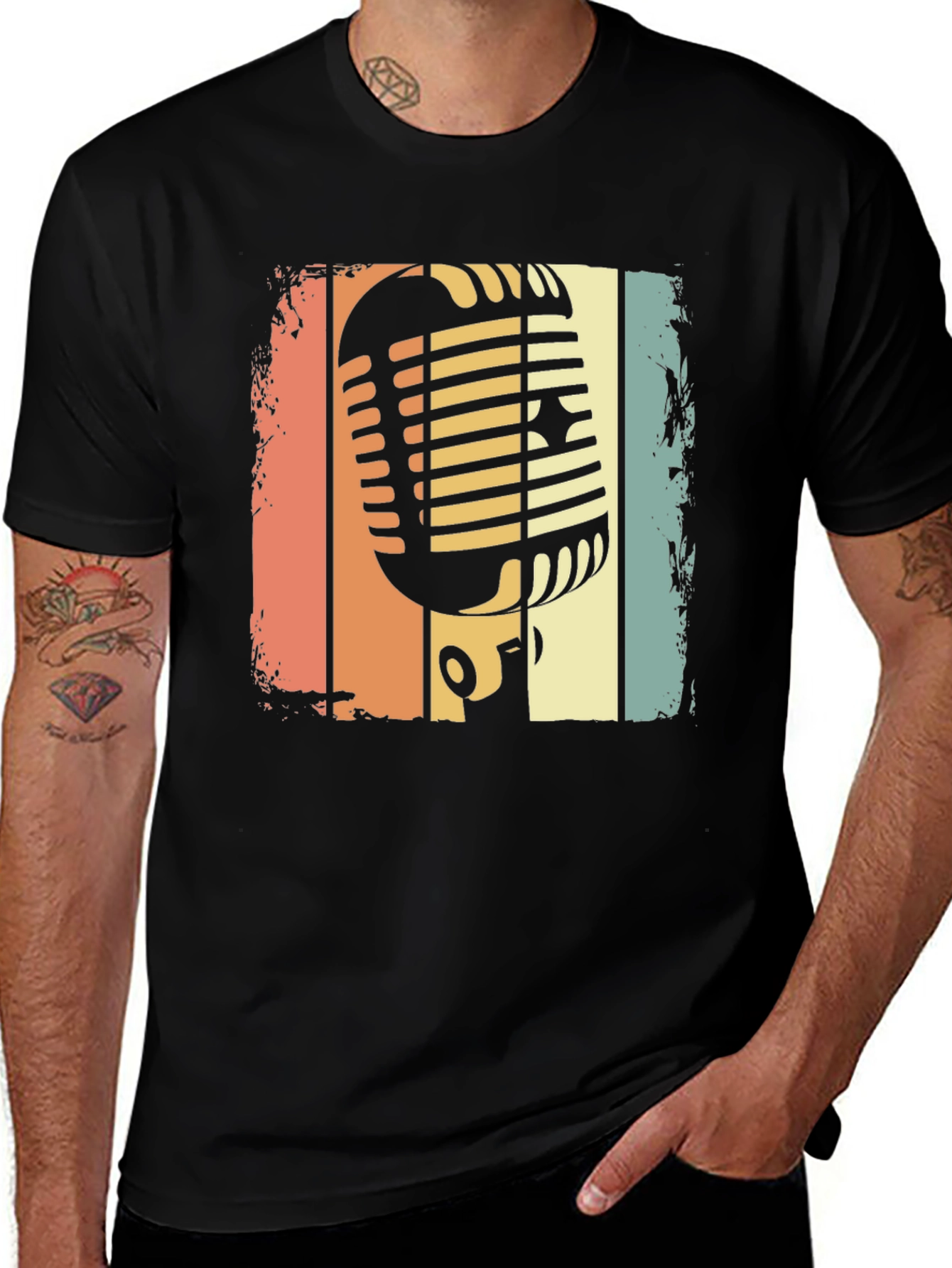 Variant 29 of Retro Microphone Graphic T-Shirt