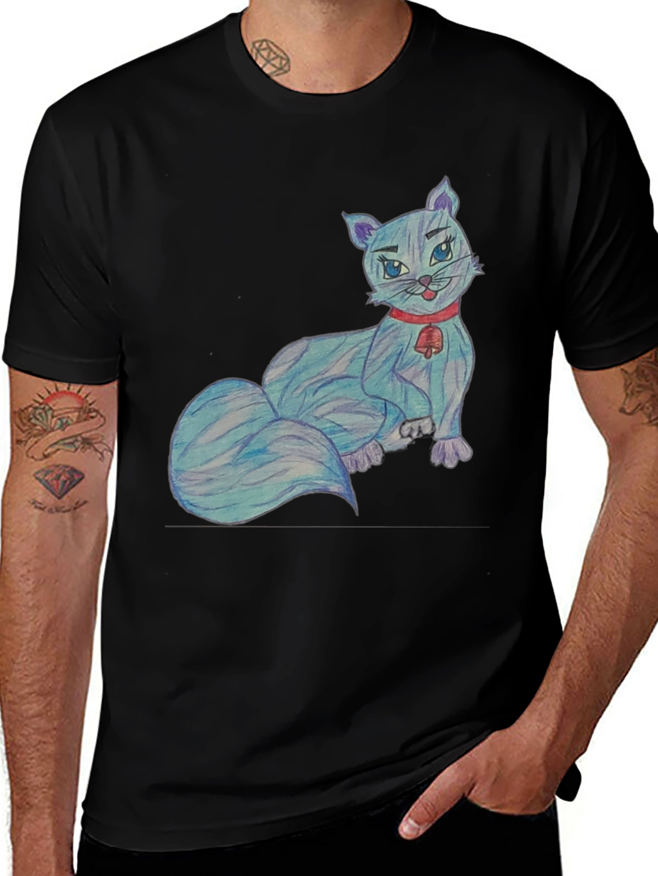 Variant 26 of Cartoon Cat T-Shirt - Quirky Cute Tee