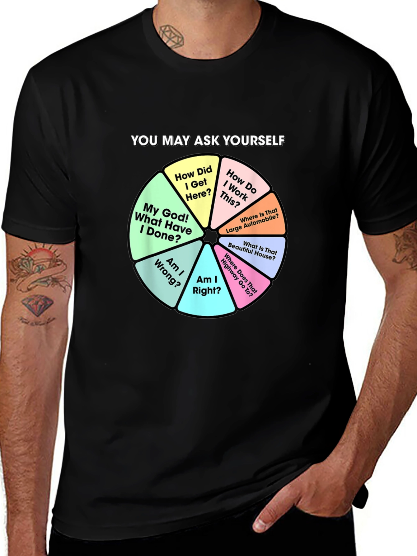 Variant 8 of You May Ask Yourself Graphic T-Shirt