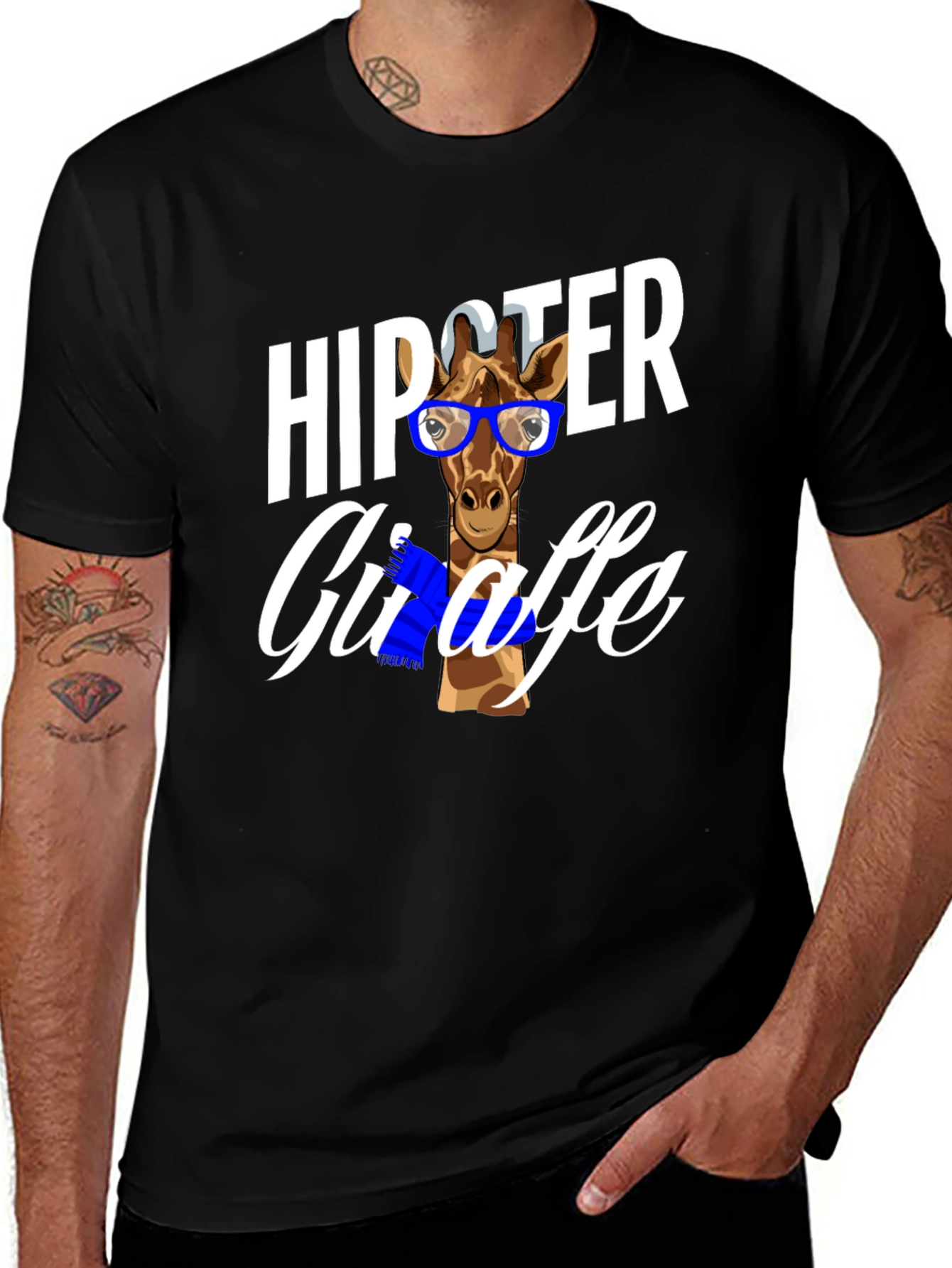 Variant 13 of Hipster Giraffe T-Shirt - Quirky Graphic Tee