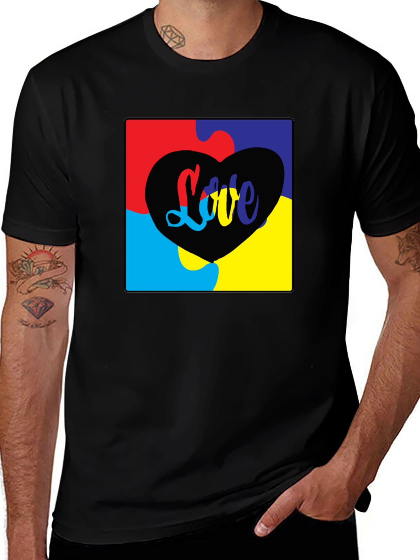 Variant 6 of Love Autism Puzzle Piece T-Shirt