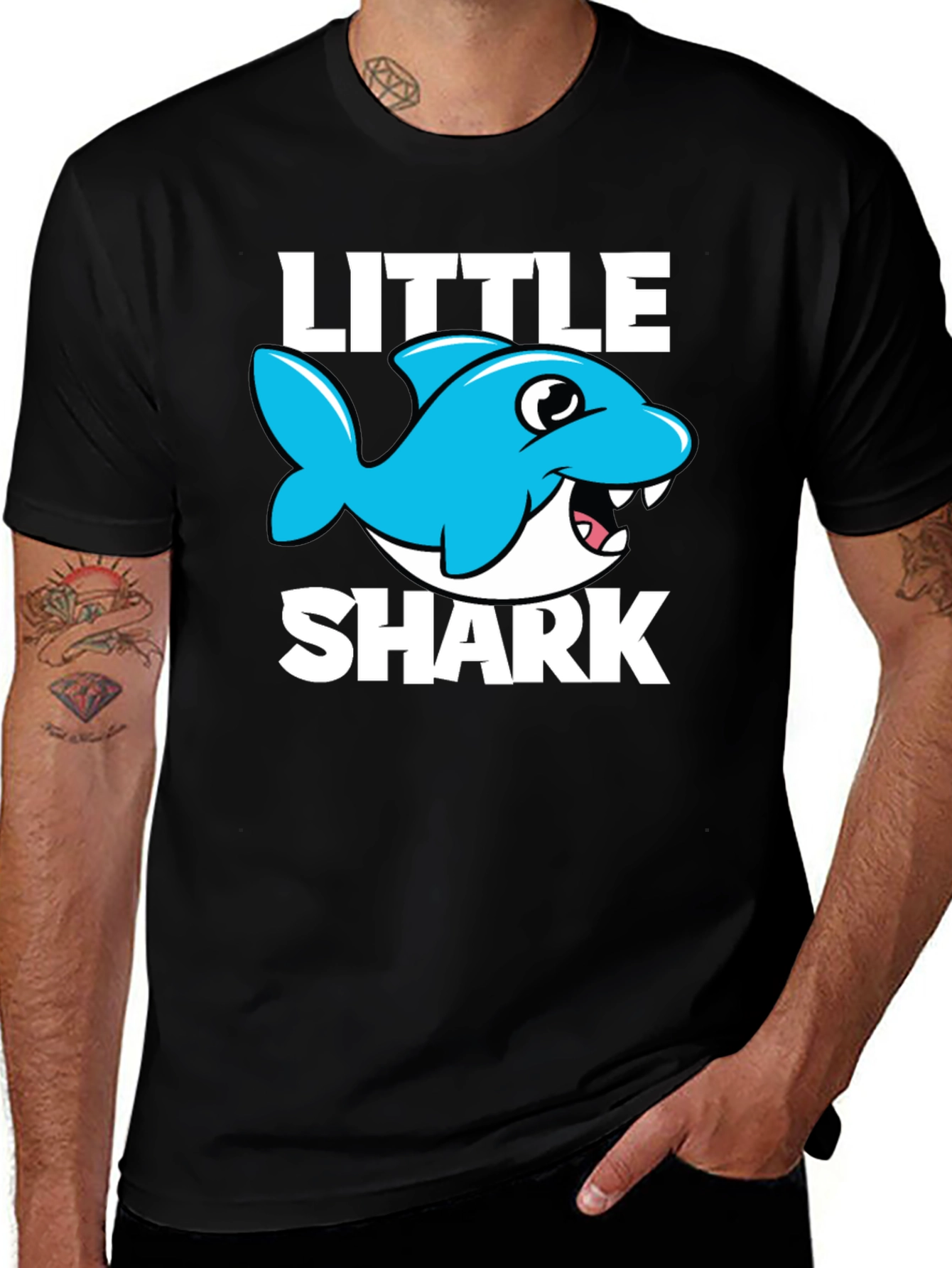 Variant 2 of Little Shark Graphic Tee - Fun Kid's T-Shirt