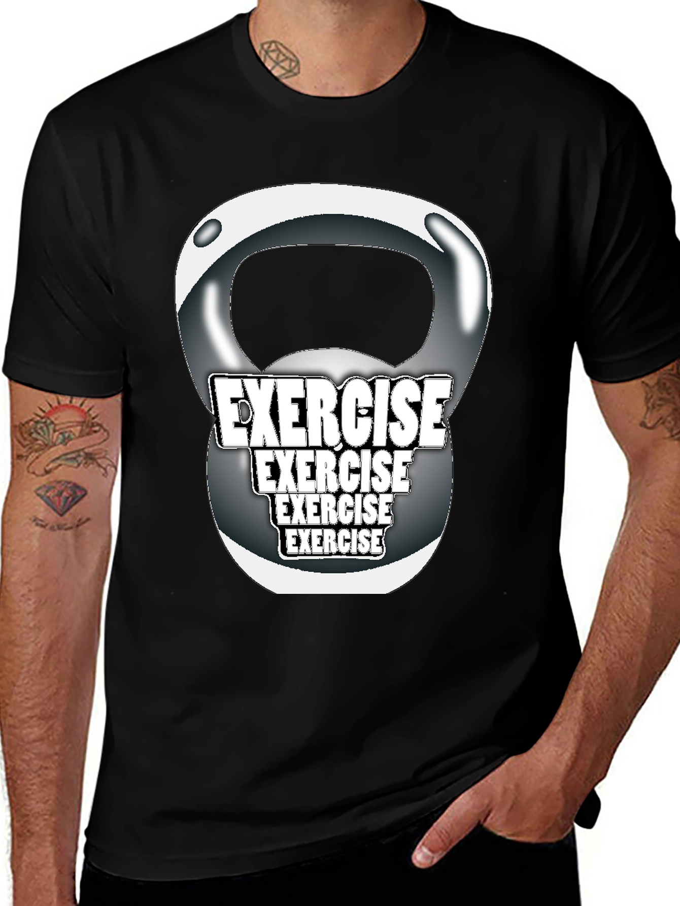 Variant 8 of Exercise Kettlebell Graphic T-Shirt