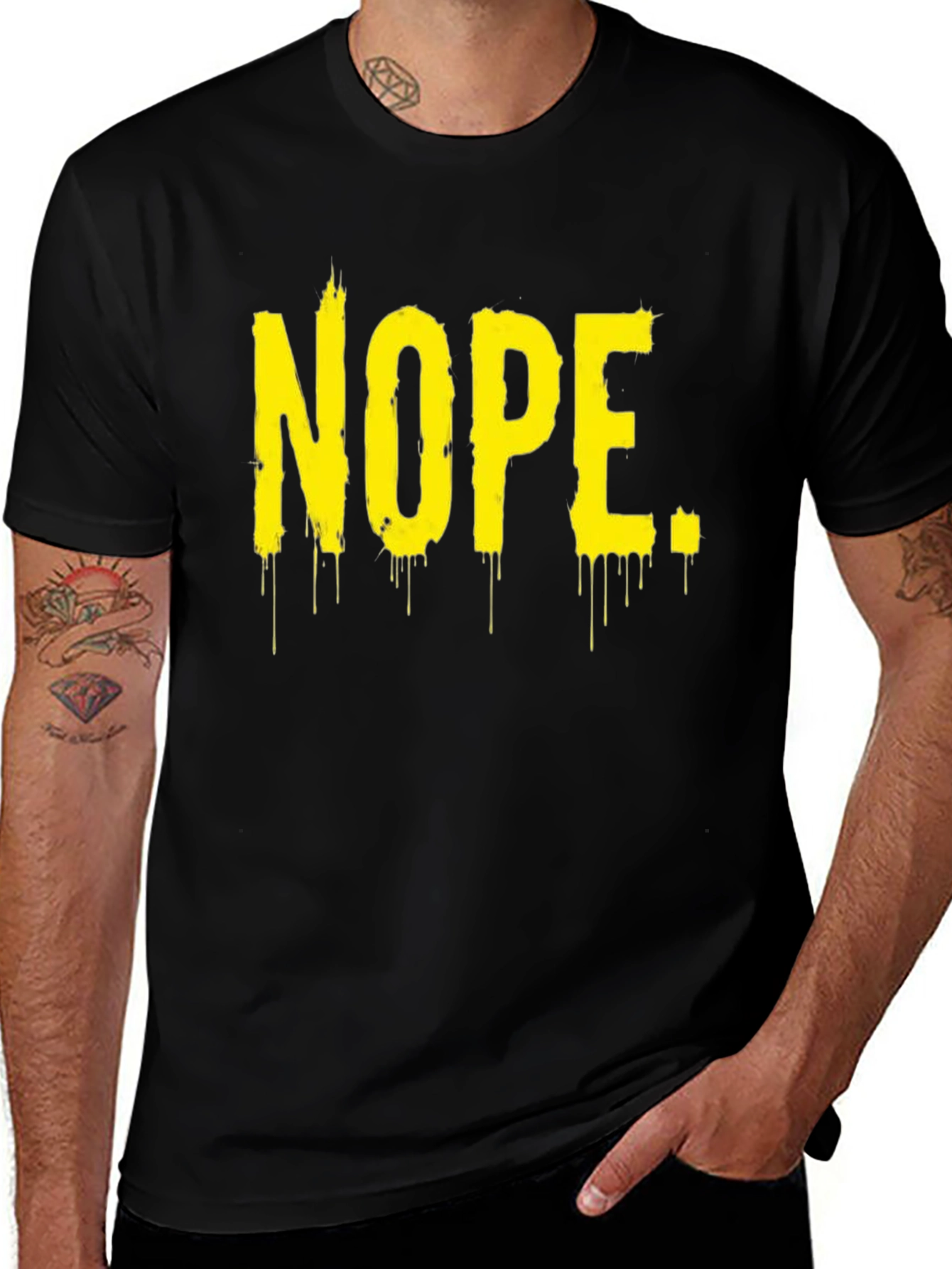 Variant 27 of Nope Graphic Tee - Black T-Shirt