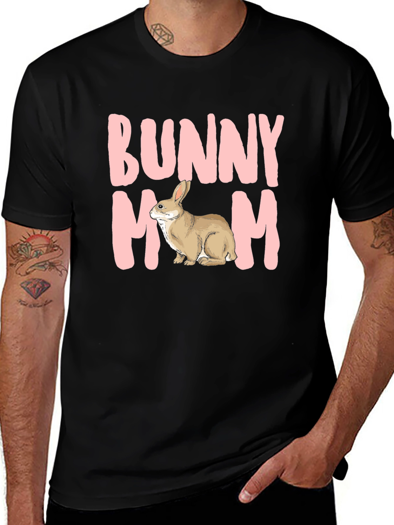 Variant 10 of Bunny Mom T-Shirt - Cute Rabbit Graphic Tee