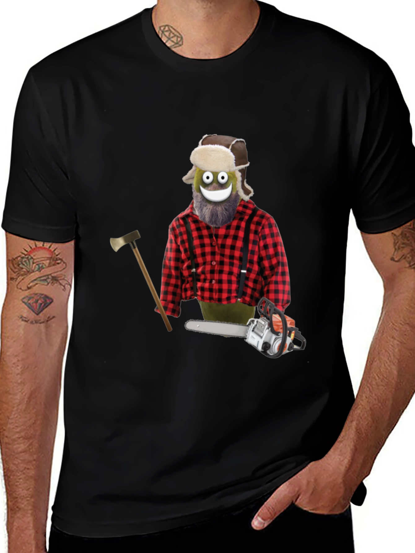 Variant 7 of Lumberjack Muppet T-Shirt - Quirky Graphic Tee