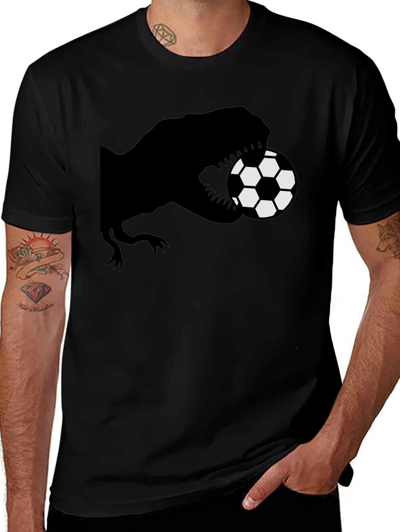 Variant 27 of Dinosaur Soccer T-Shirt - Unique Graphic Tee