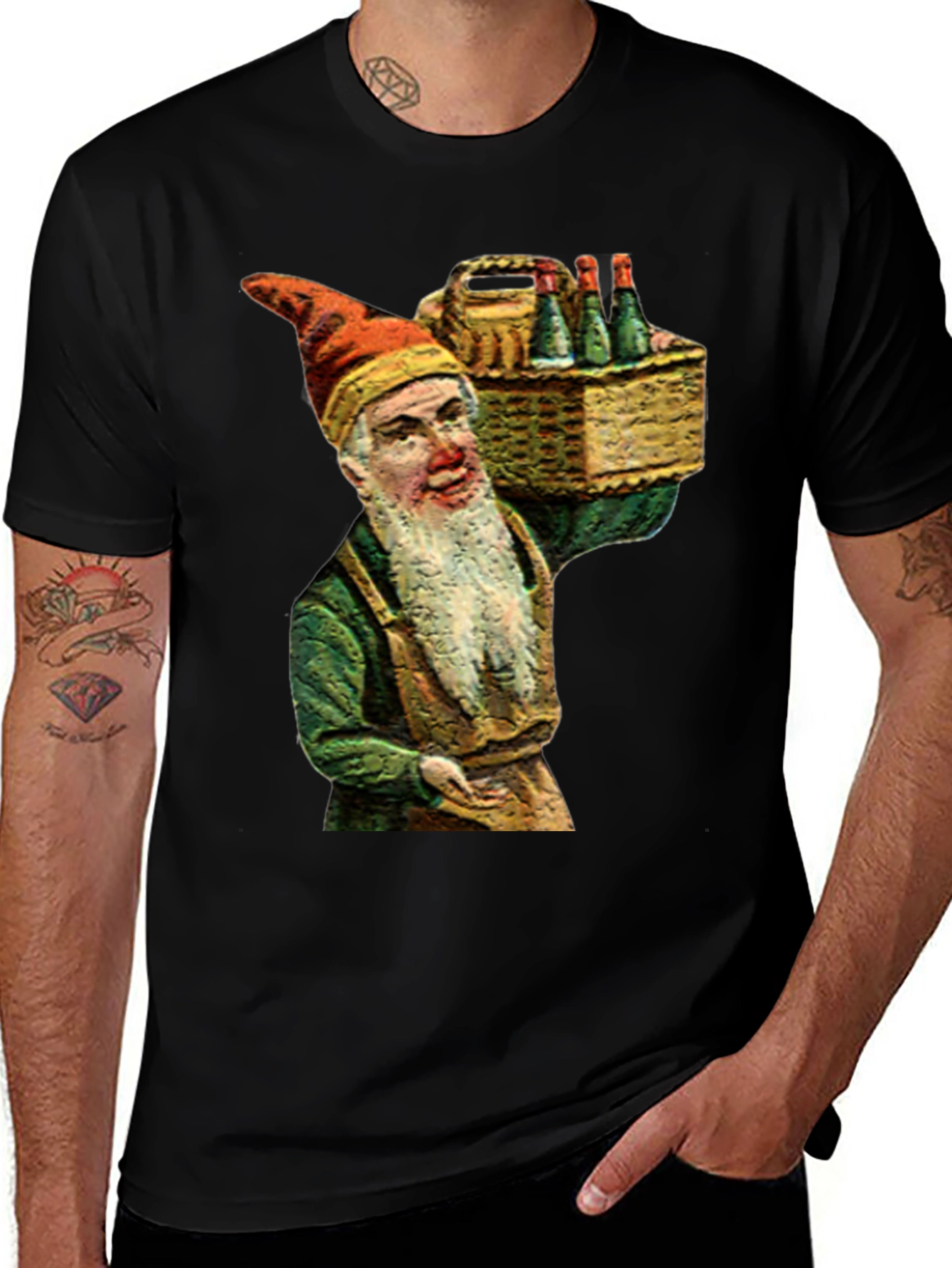 Variant 25 of Vintage Elf & Wine T-Shirt