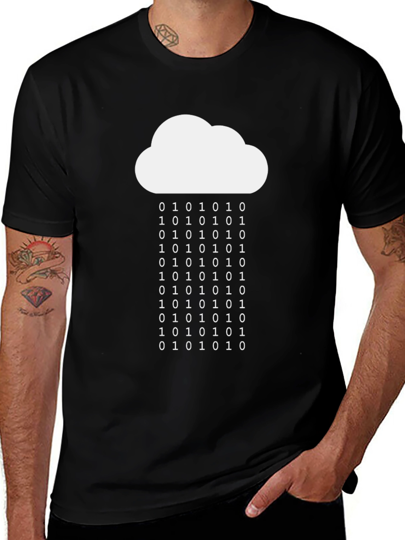 Binary Cloud T-Shirt - Techie Style