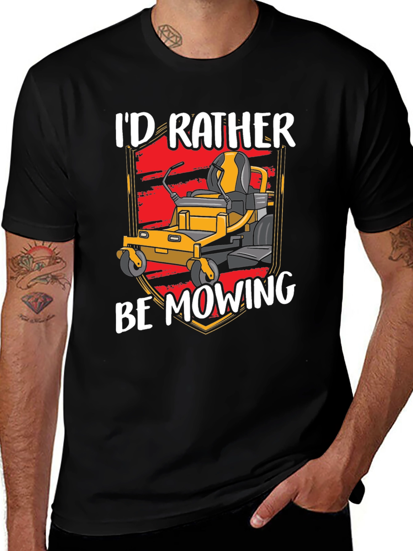 Variant 19 of I'd Rather Be Mowing Graphic Tee
