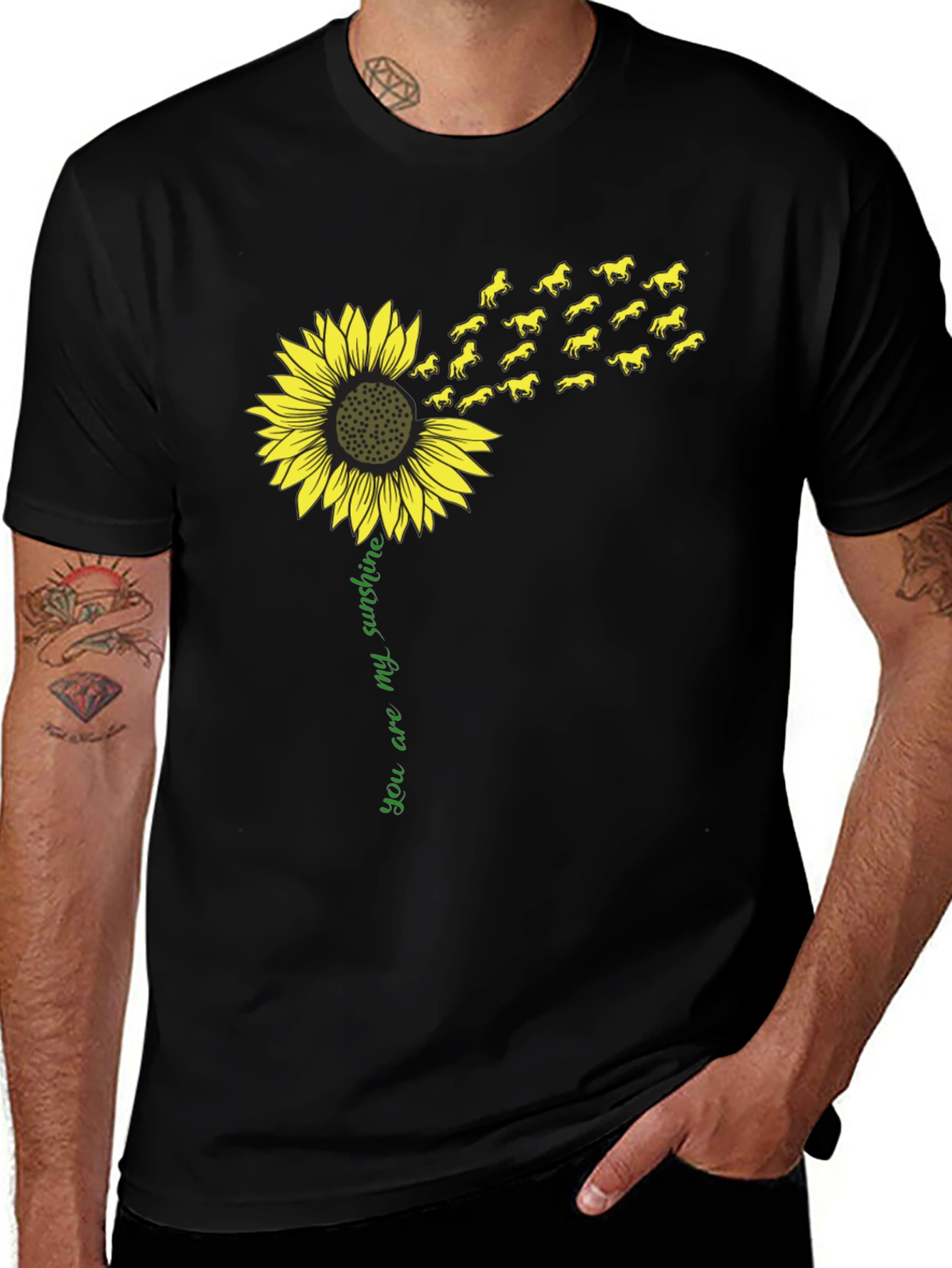 Variant 27 of Sunflower Horse T-Shirt - You Are My Sunshine Tee