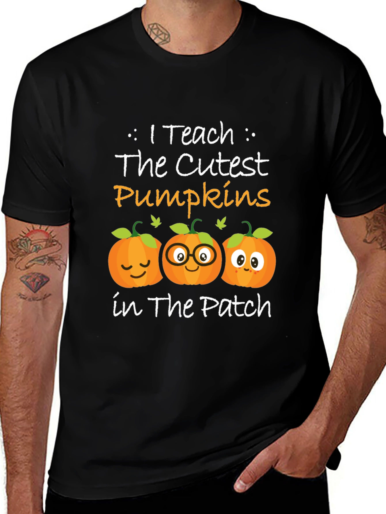 Variant 25 of Cute Pumpkin Teacher T-Shirt - Fall Halloween