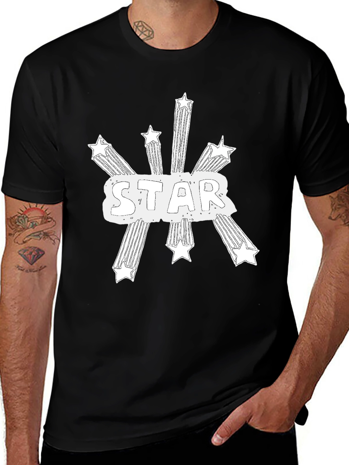 Variant 25 of Starry Design Black Graphic Tee
