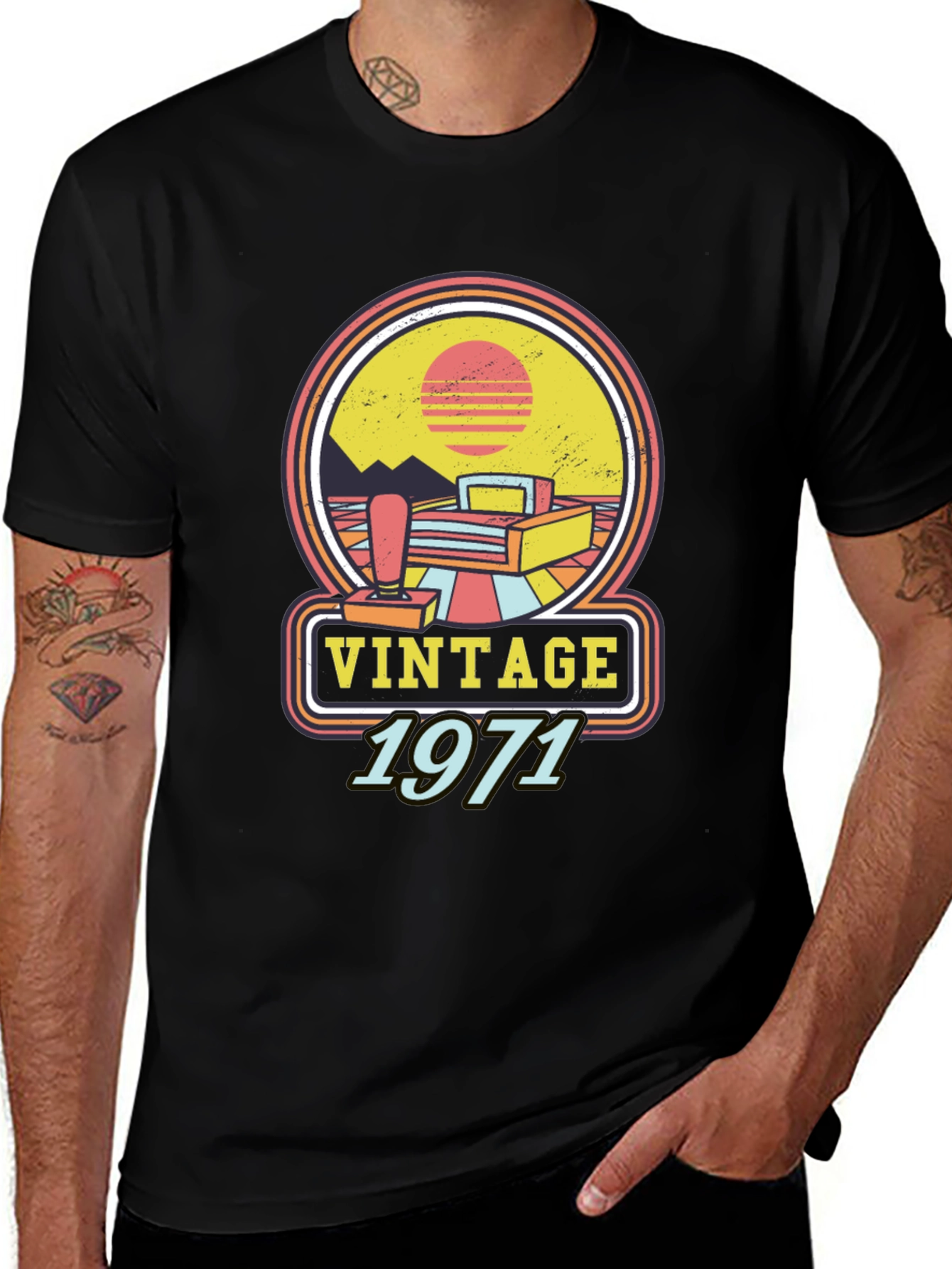 Variant 29 of Vintage 1971 Gamer T-Shirt Retro Style