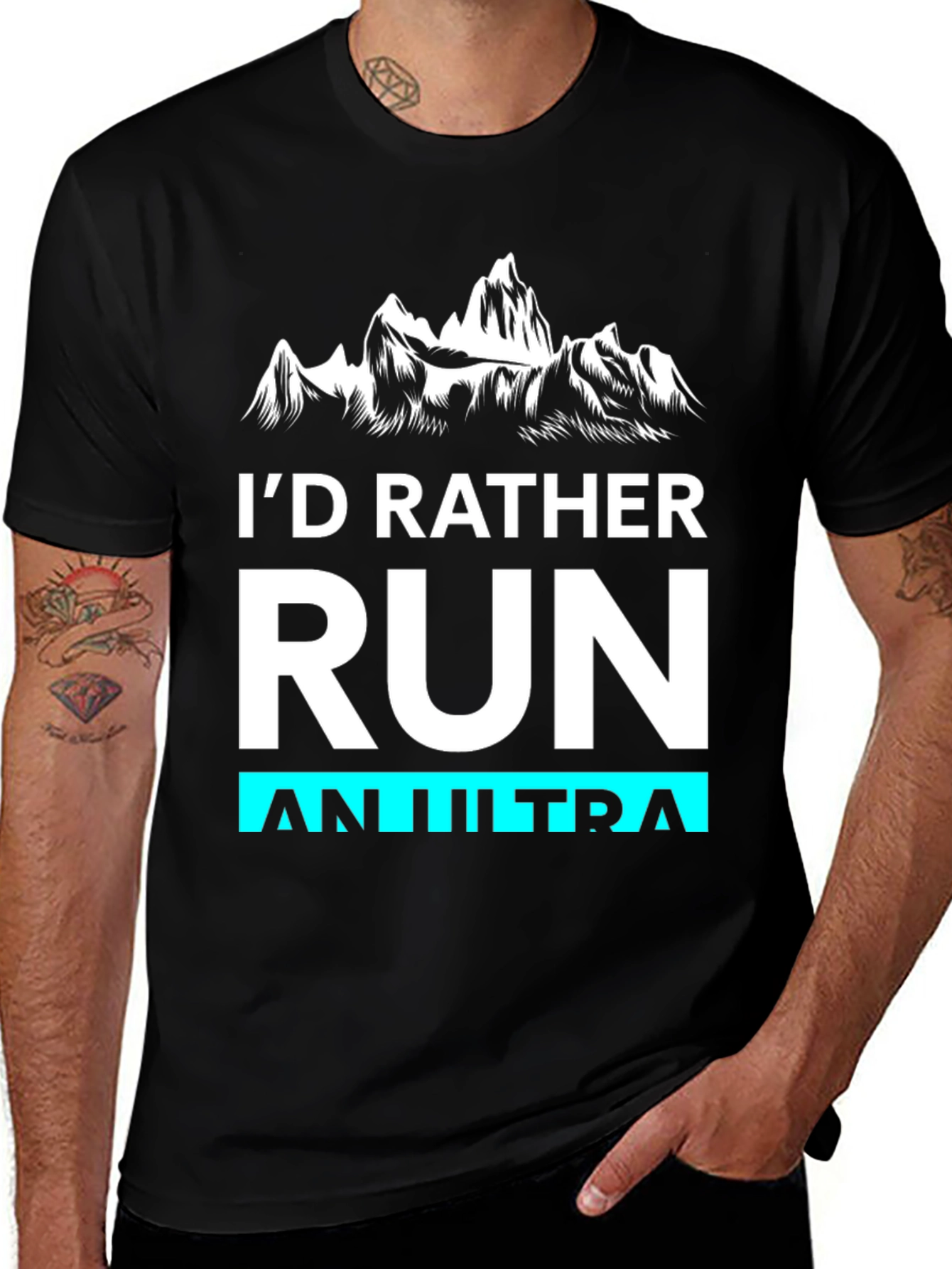 Variant 28 of I'd Rather Run an Ultra T-Shirt
