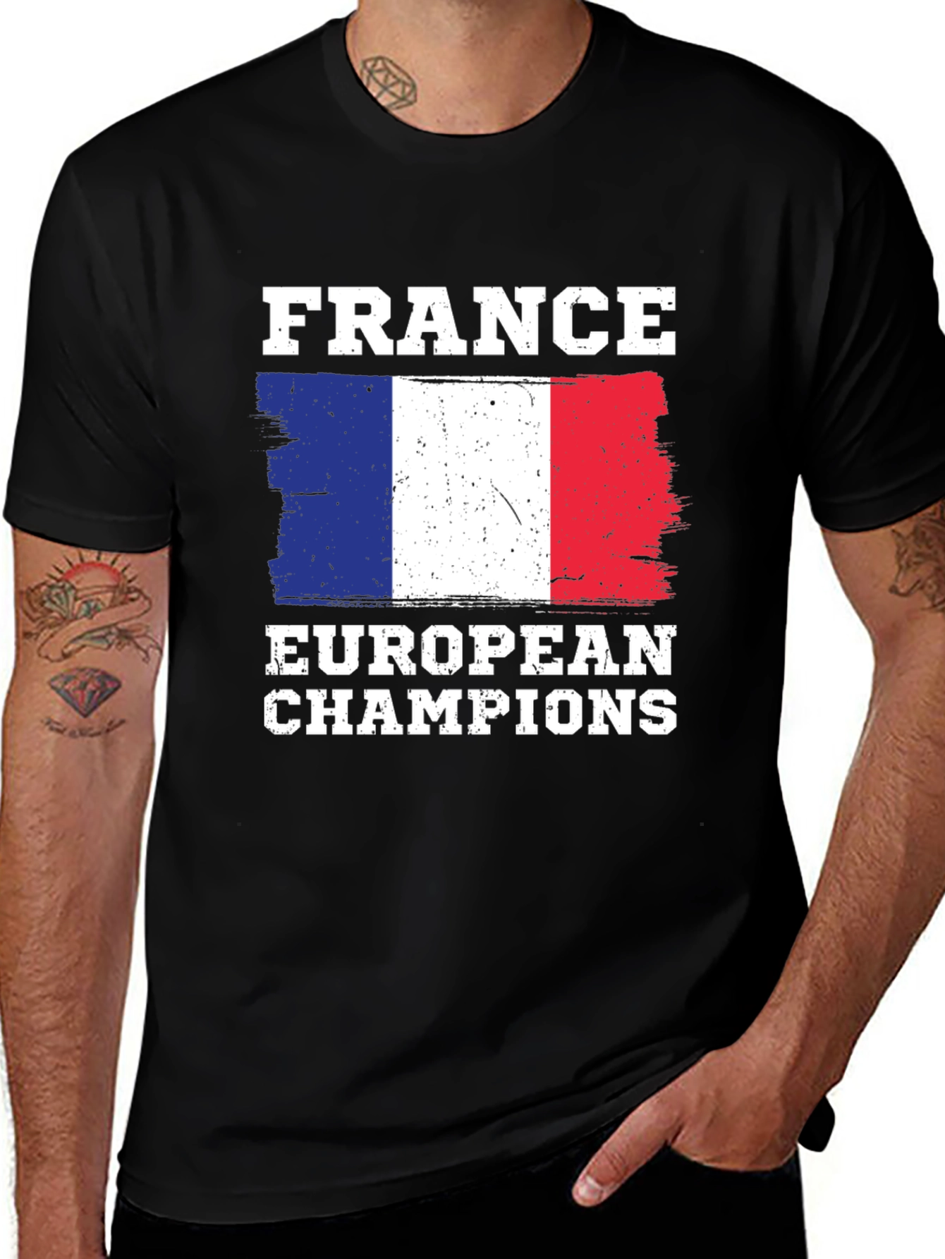 France European Champions T-Shirt - Black