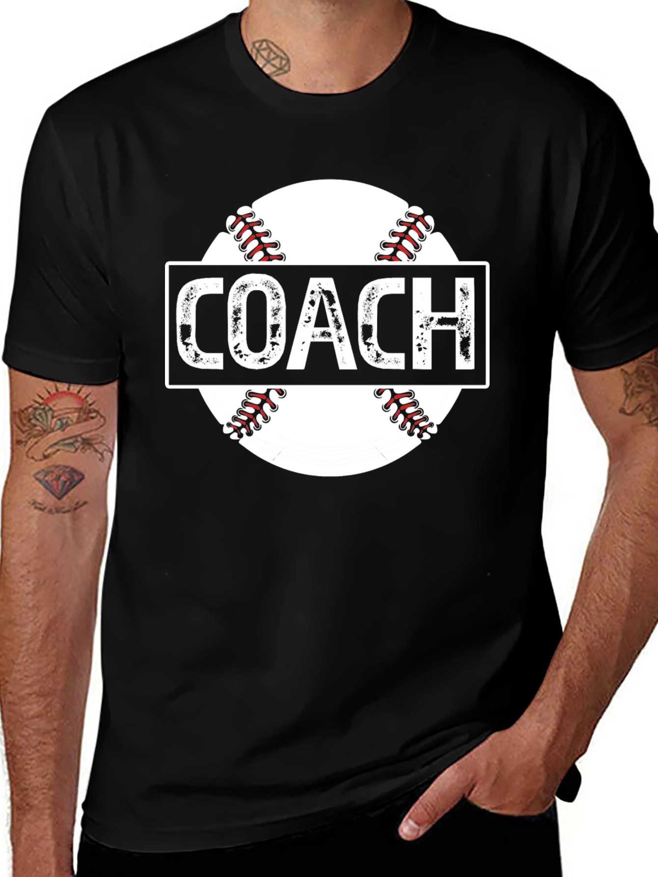 Variant 9 of Coach Baseball T-Shirt - Perfect for Baseball Fans!