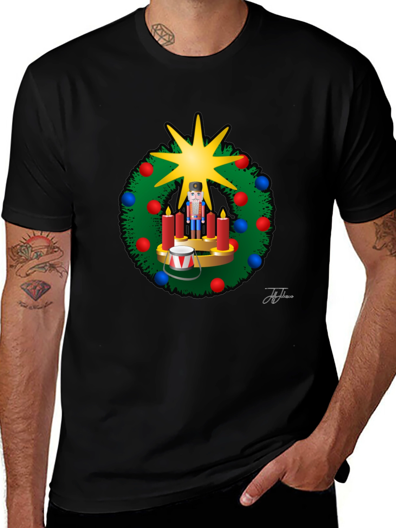 Festive Nutcracker Wreath T-Shirt