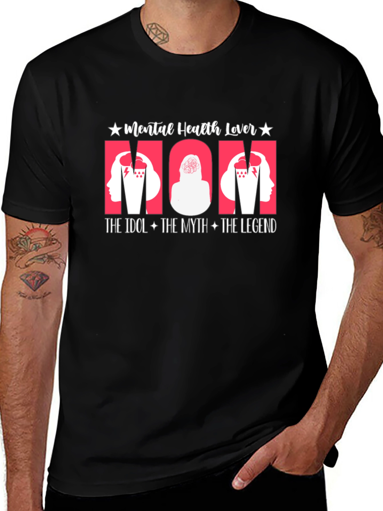 Variant 7 of Mental Health Lover Mom T-Shirt