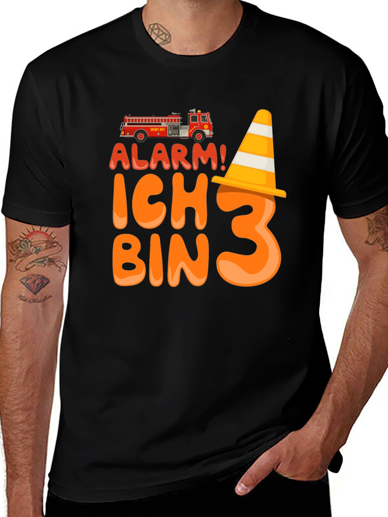 Firetruck 3rd Birthday T-Shirt - Alarm! Ich Bin 3