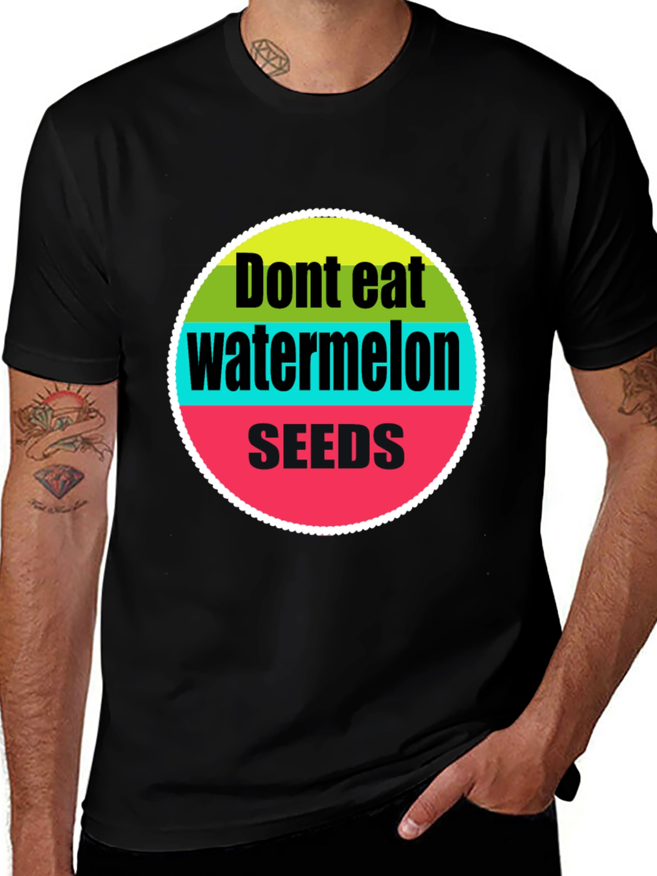 Variant 15 of Funny Don't Eat Watermelon Seeds Graphic Tee