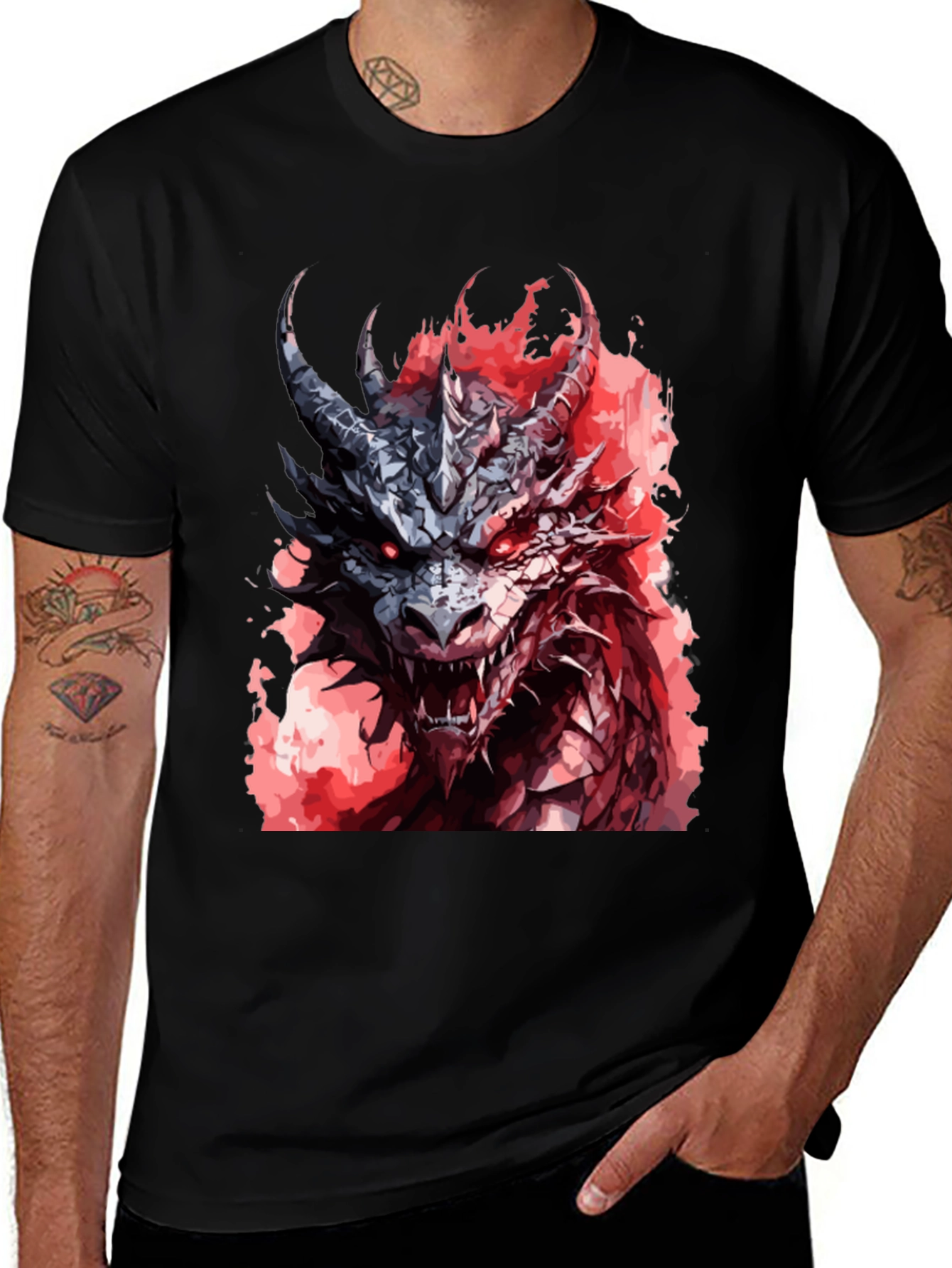 Dragon Graphic Black T-Shirt