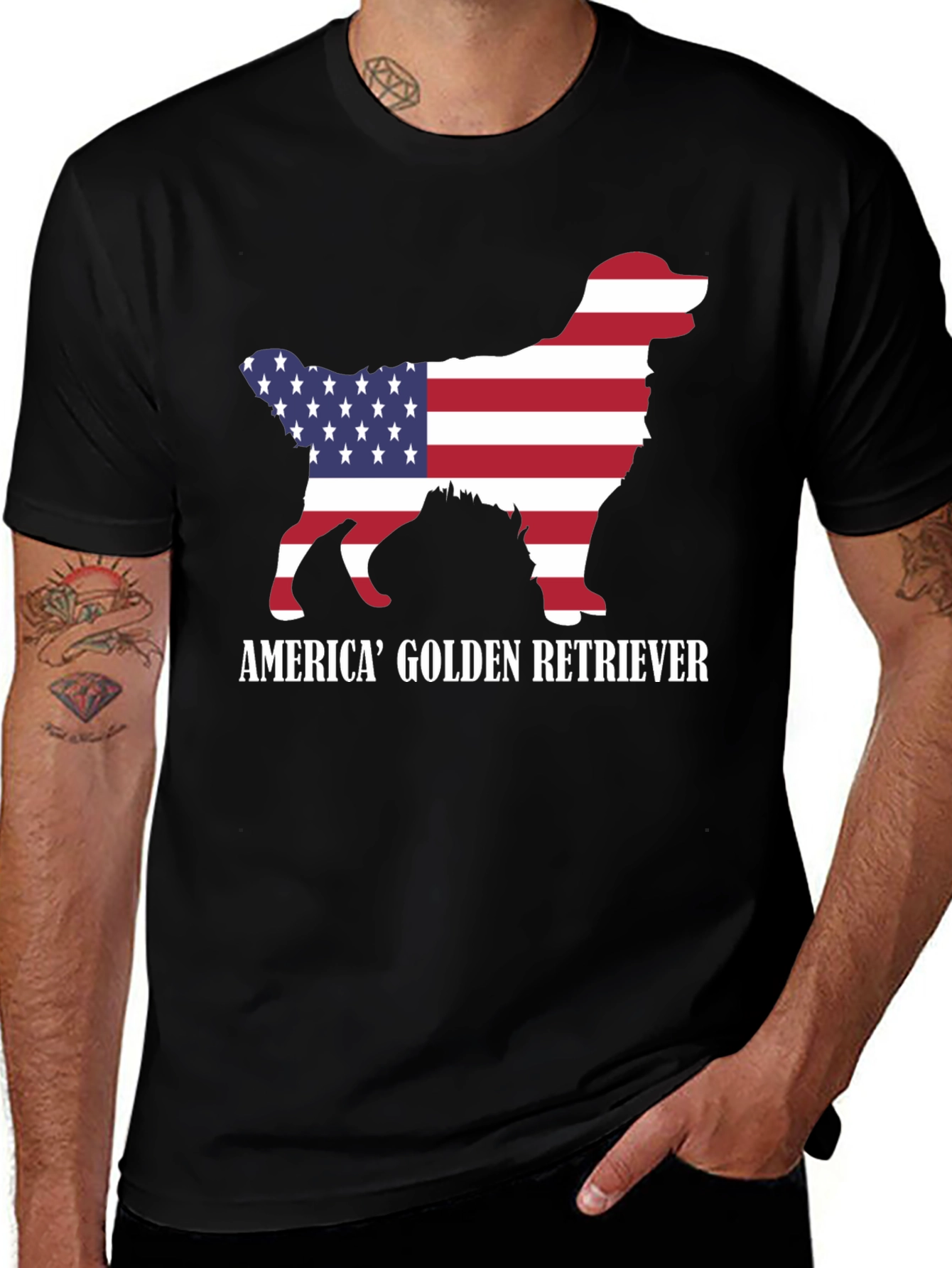 Variant 20 of American Golden Retriever T-Shirt