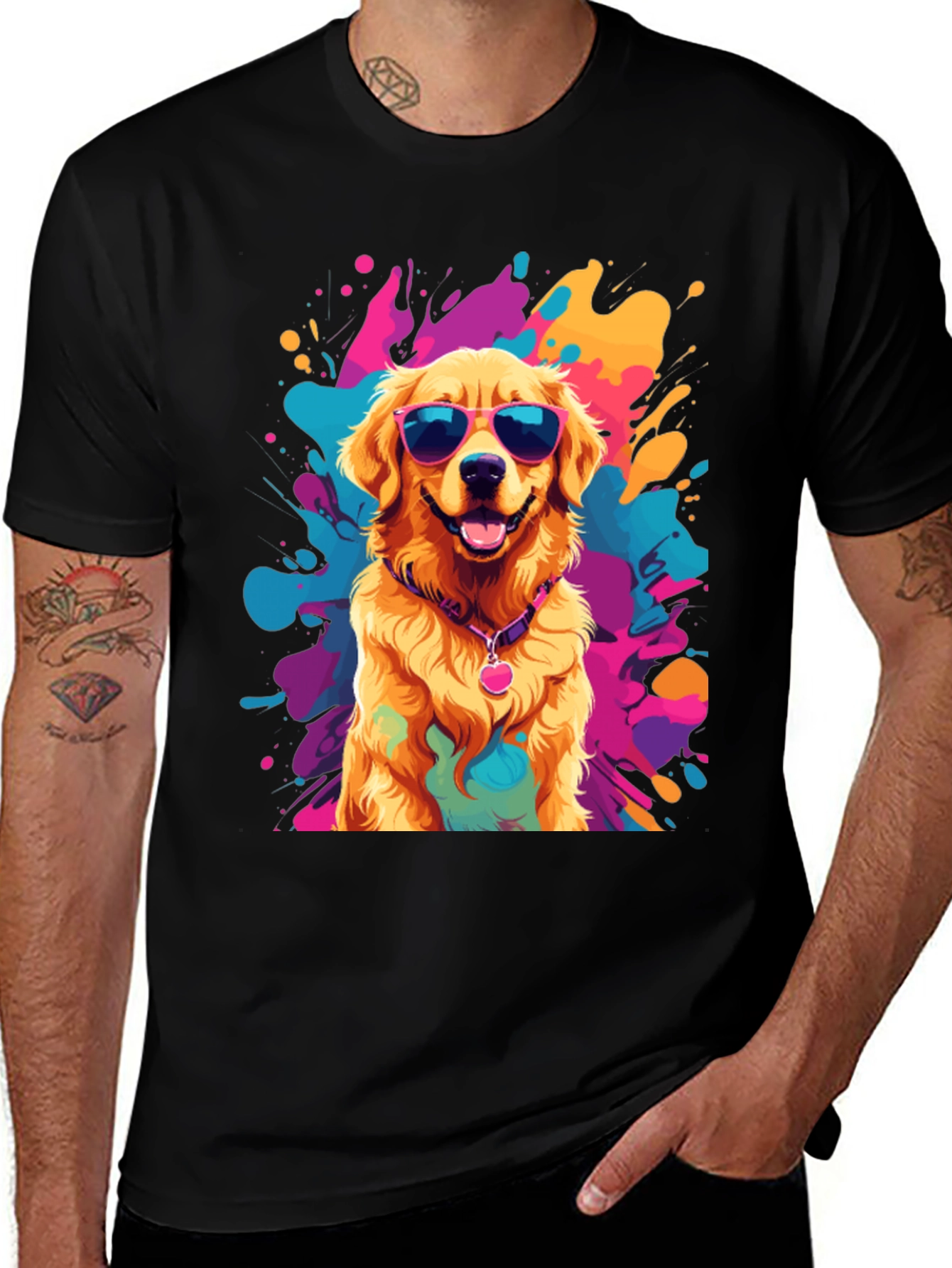 Variant 30 of Cool Dog Graphic Tee - Stylish Men's T-Shirt