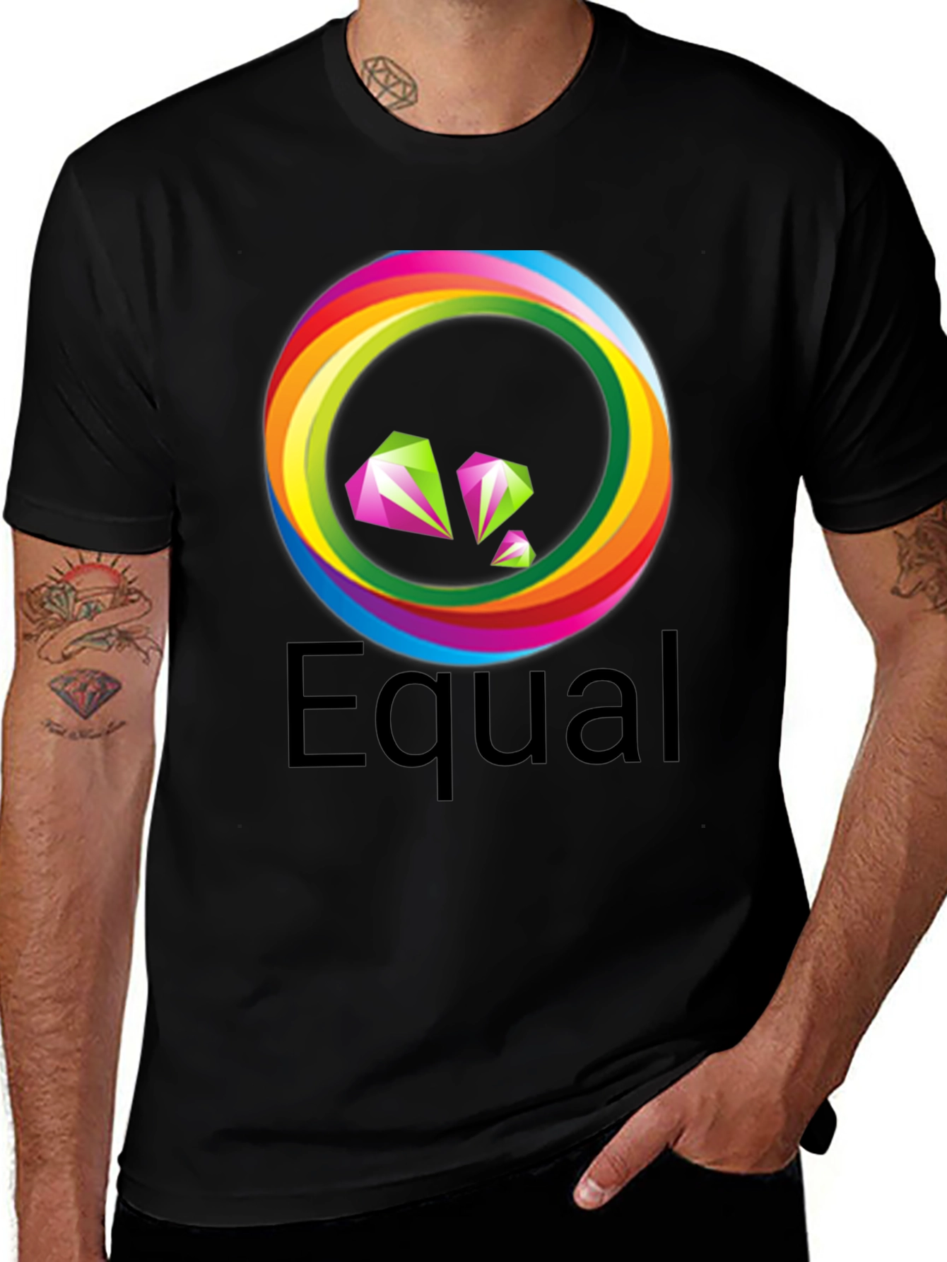 Variant 30 of Equality Rainbow Gems Graphic Tee