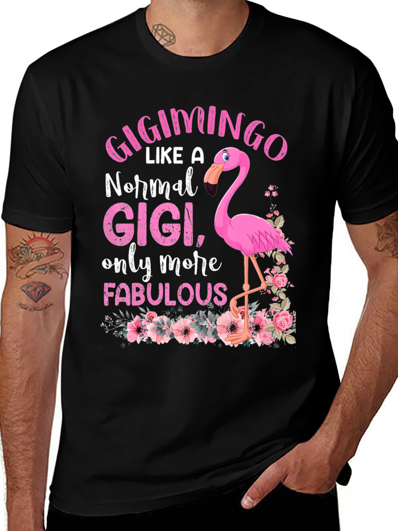 Variant 6 of GigiMingo T-Shirt: Fabulous Flamingo Gigi