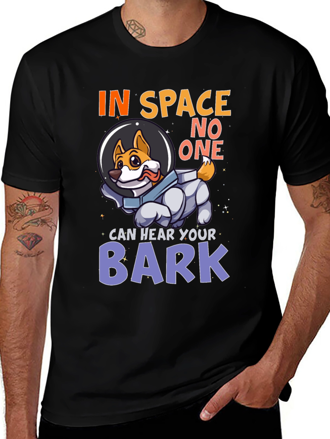 Variant 16 of In Space No One Can Hear Your Bark Dog T-Shirt