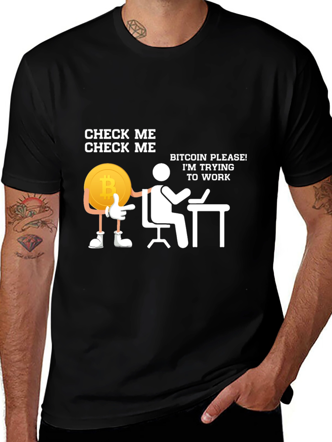 Variant 12 of Check Me Bitcoin T-Shirt
