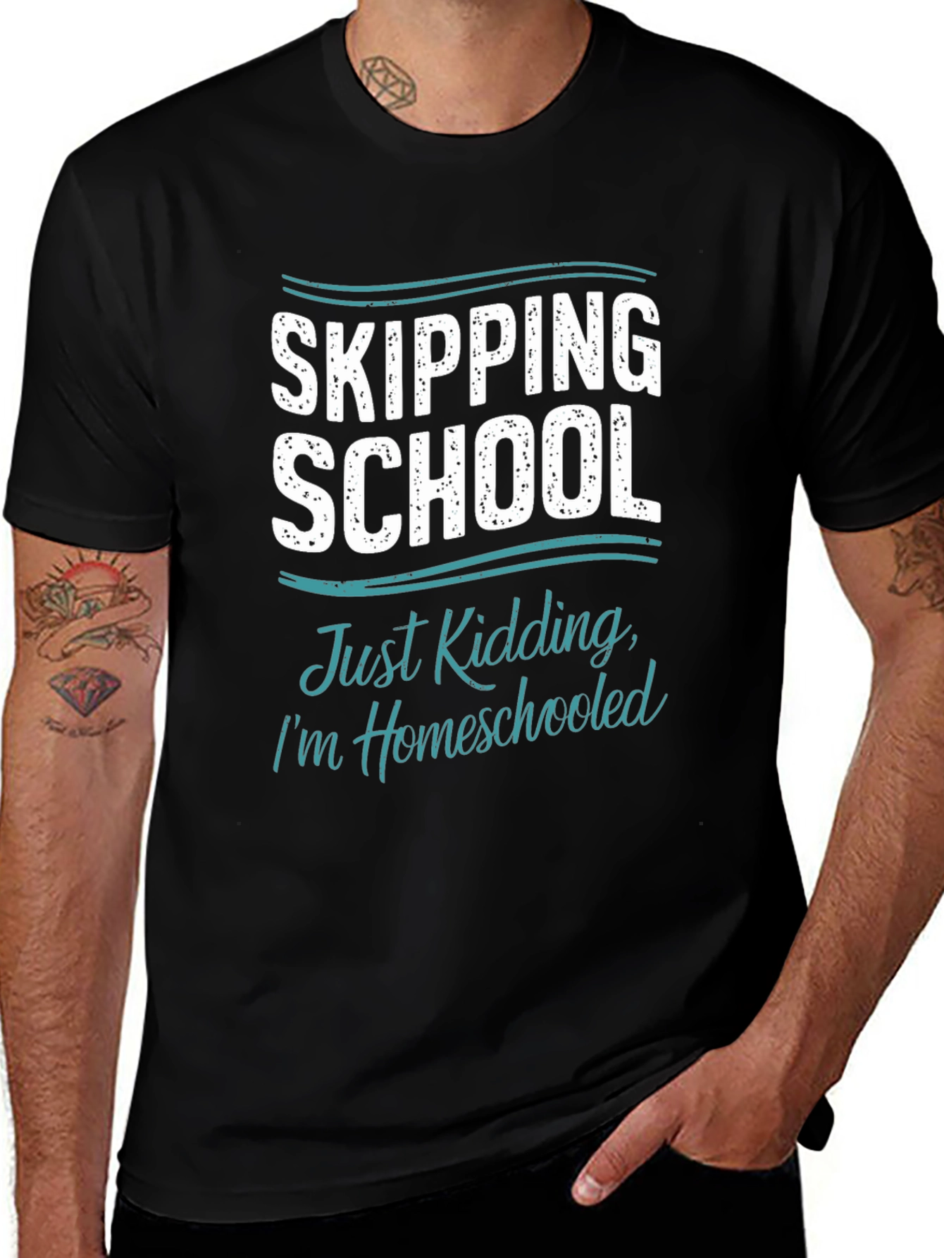 Variant 13 of Skipping School Homeschooled T-Shirt