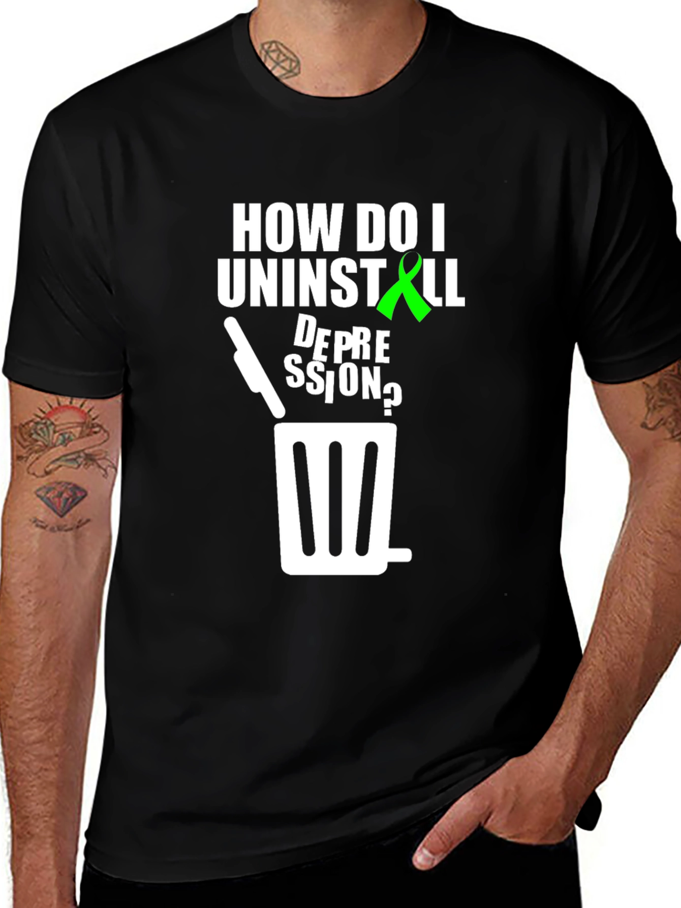Variant 24 of Uninstall Depression T-Shirt