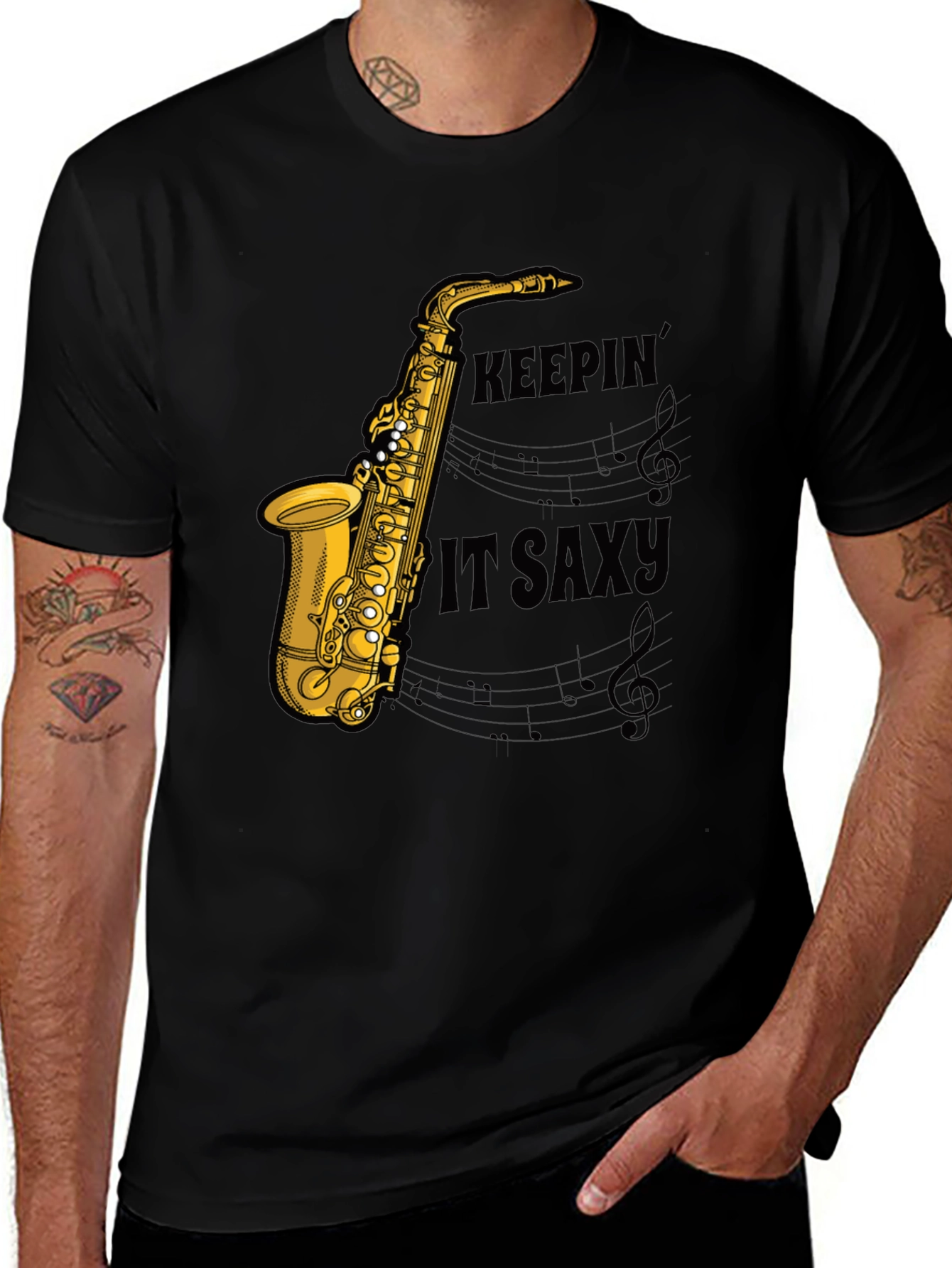 Variant 15 of Keepin' it Saxy Men's Graphic T-Shirt