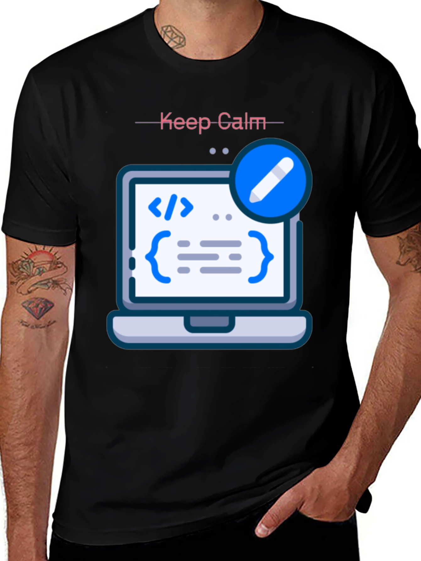 Variant 4 of Keep Calm Coding T-Shirt - Programmer Gift