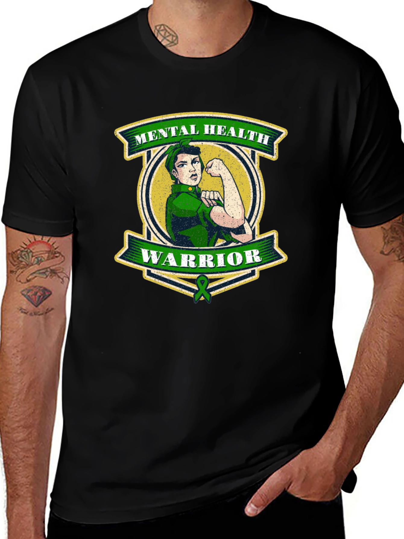 Variant 6 of Mental Health Warrior T-Shirt - Awareness & Support