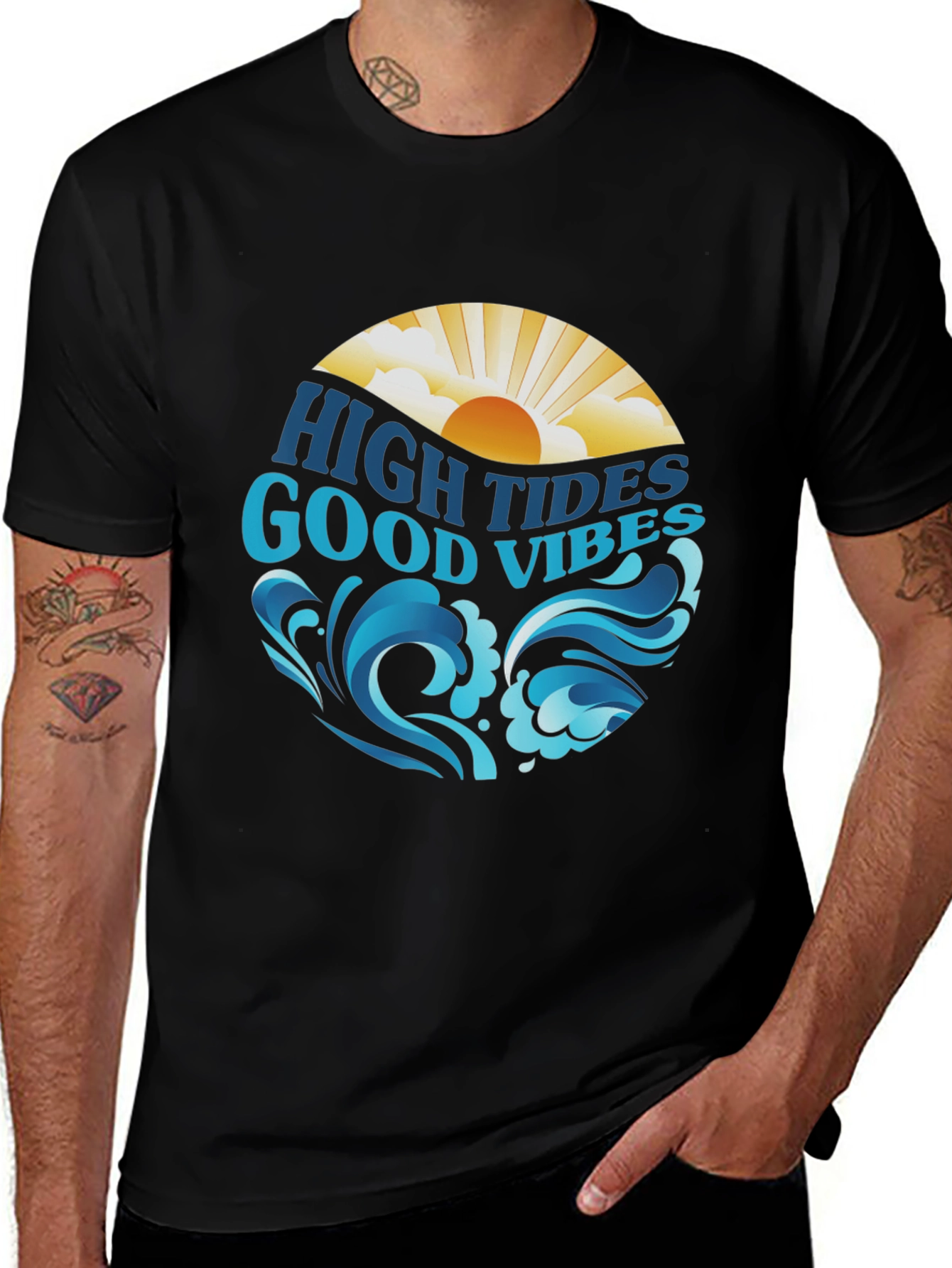Variant 29 of High Tides Good Vibes Graphic Tee