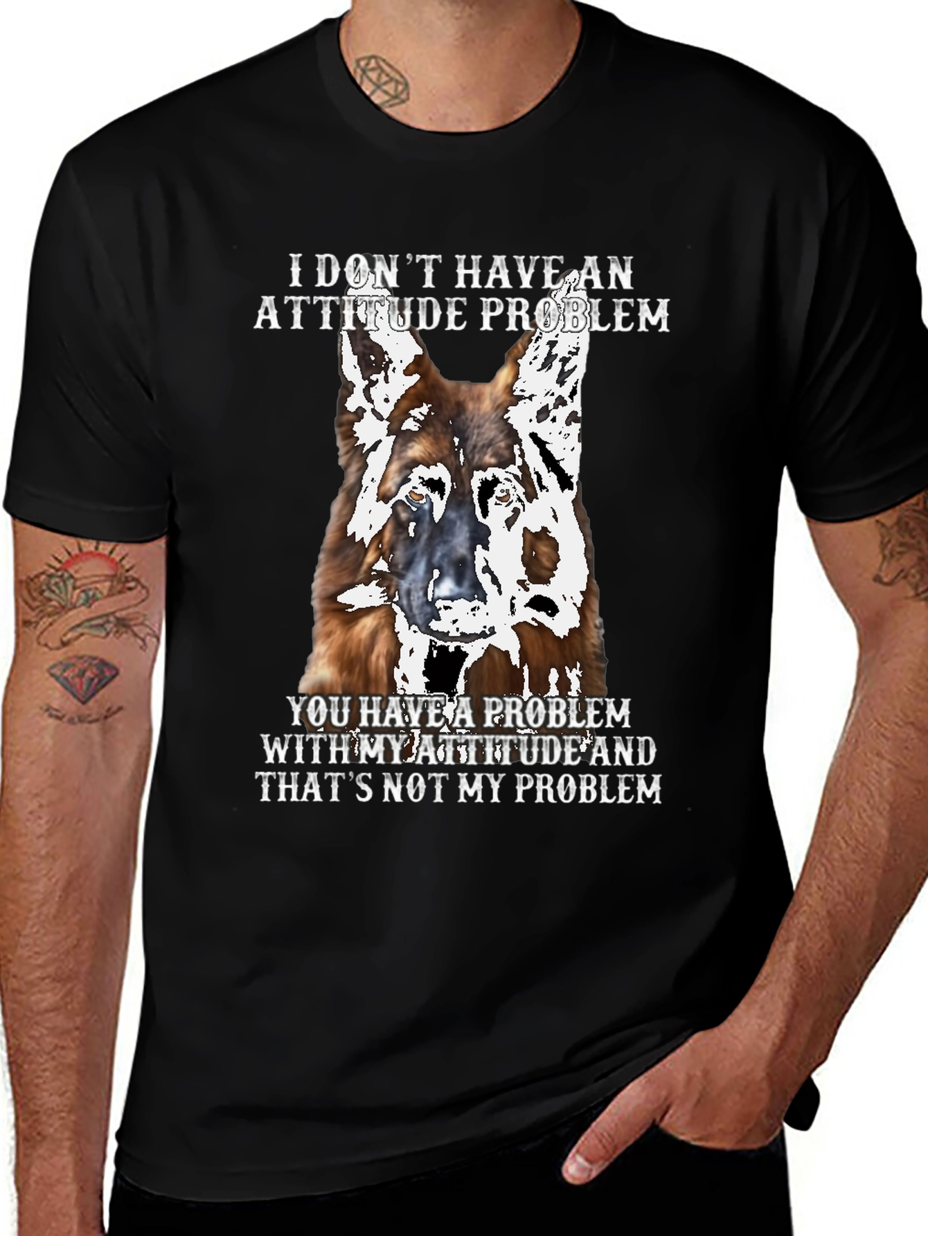 Variant 18 of German Shepherd Attitude T-Shirt